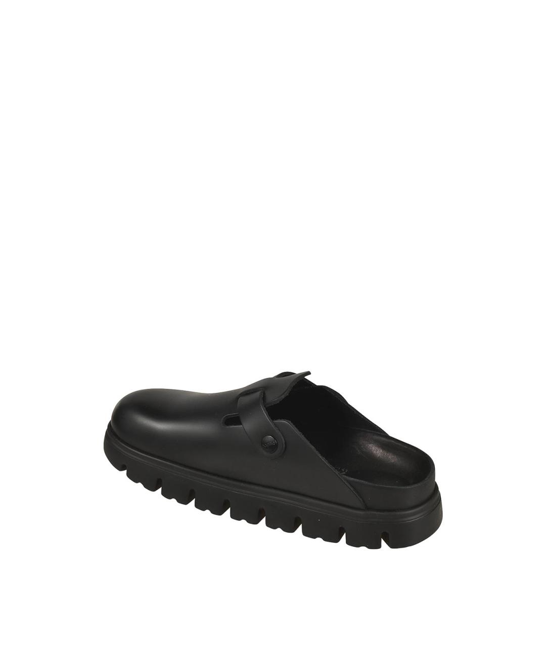 BIRKENSTOCK Черные кожаные сабо, фото 3