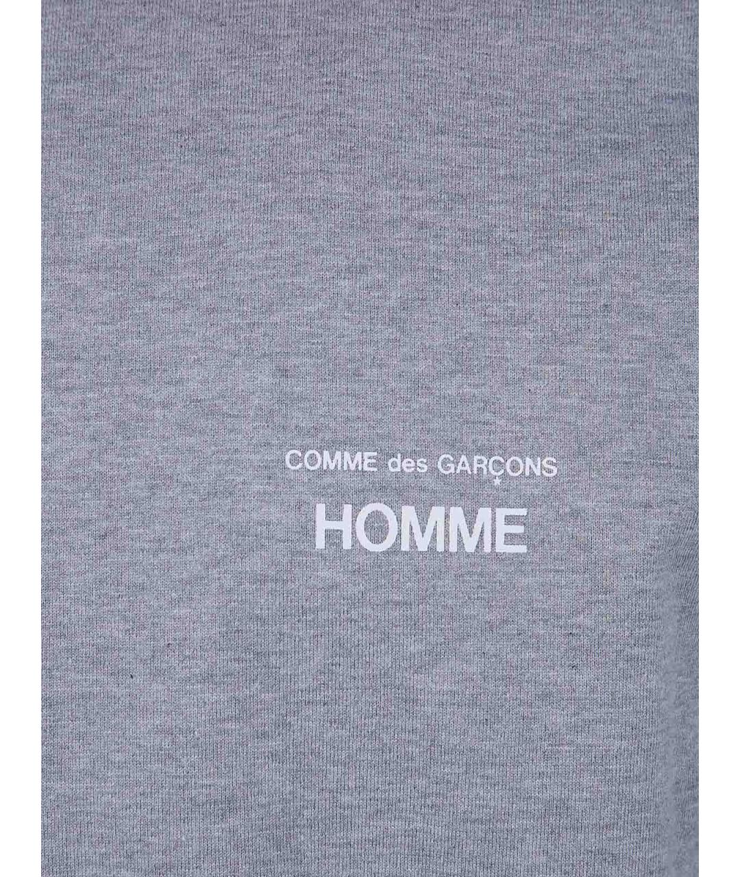 COMME DES GARÇONS HOMME PLUS Серая хлопковая футболка, фото 3