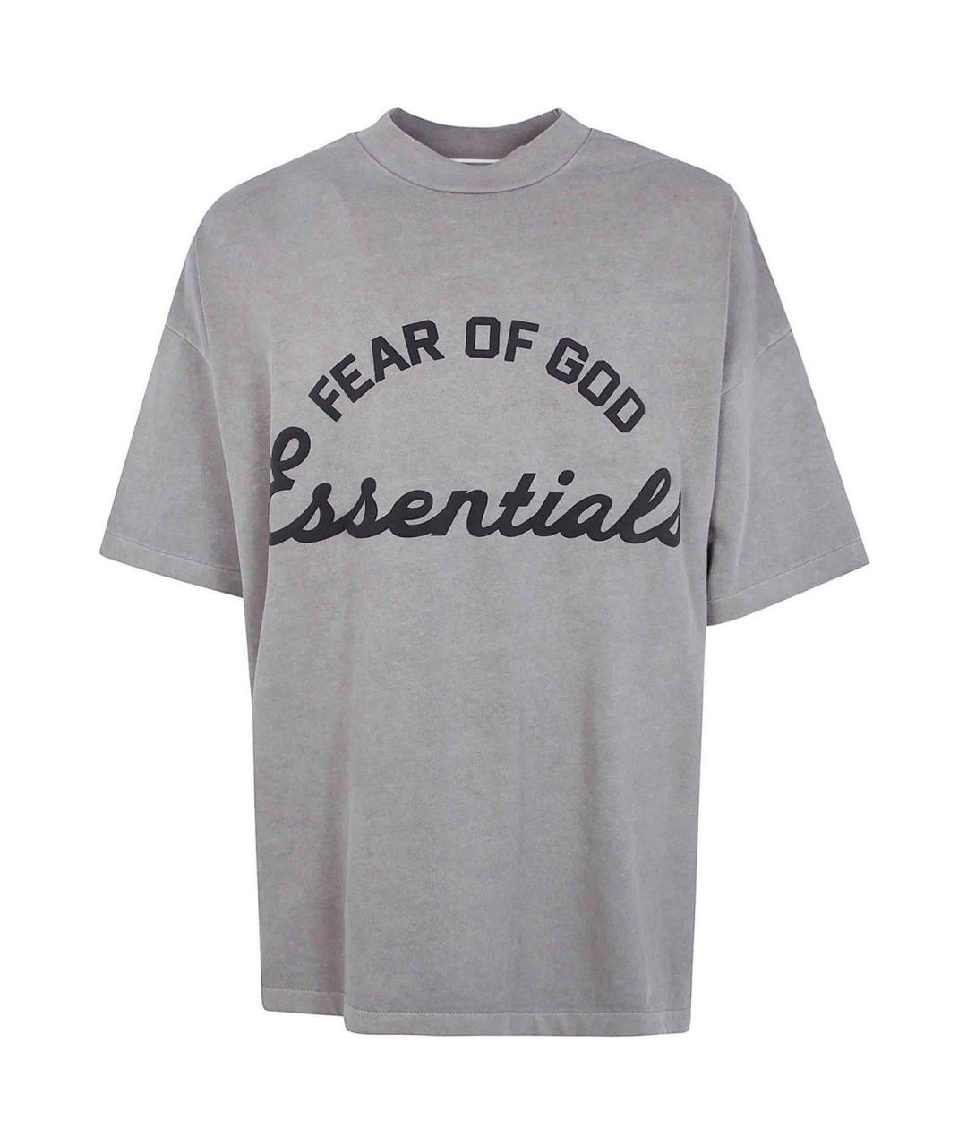 FEAR OF GOD Серая хлопковая футболка, фото 1
