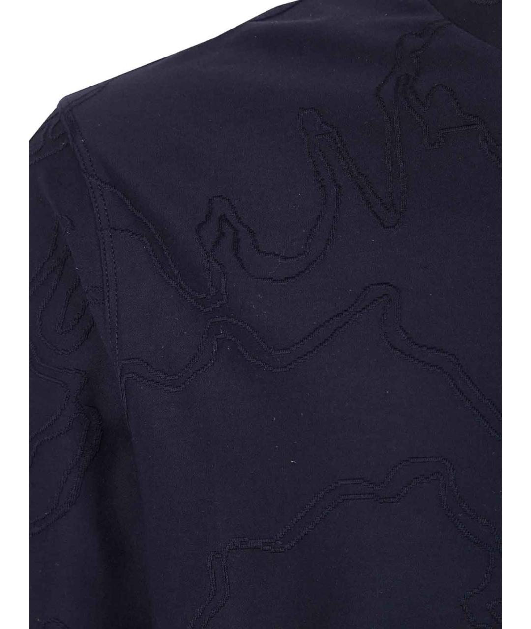 EMPORIO ARMANI Синяя хлопковая футболка, фото 3