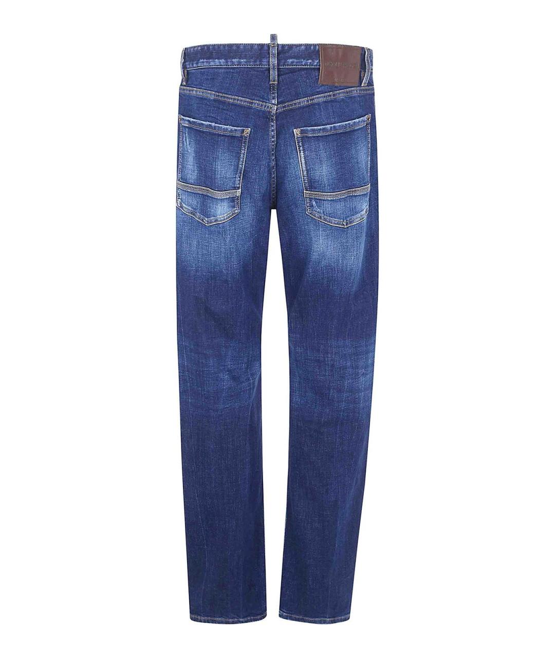 DSQUARED2 Синие хлопко-эластановые джинсы скинни, фото 2