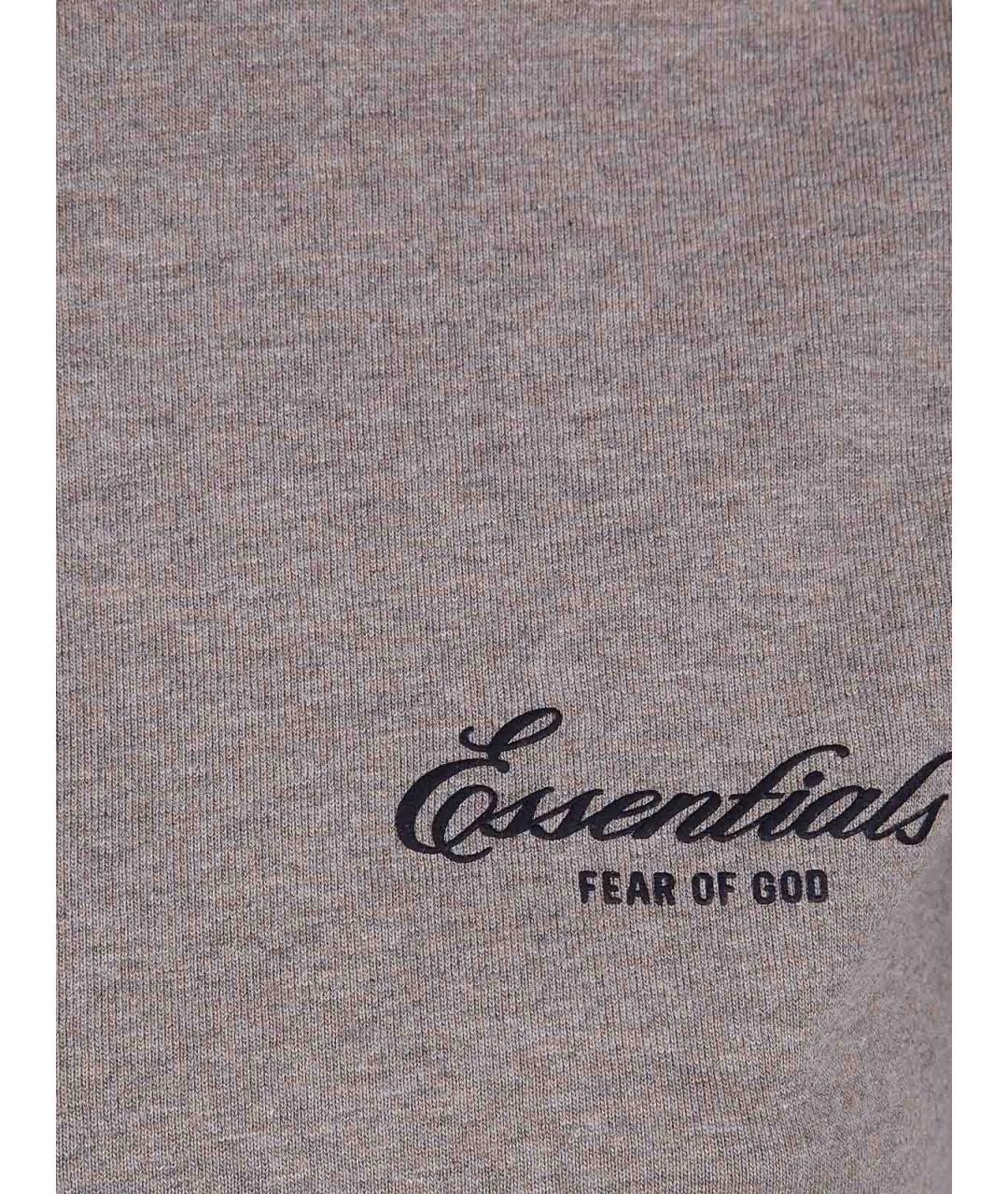 FEAR OF GOD Серая хлопковая футболка, фото 3
