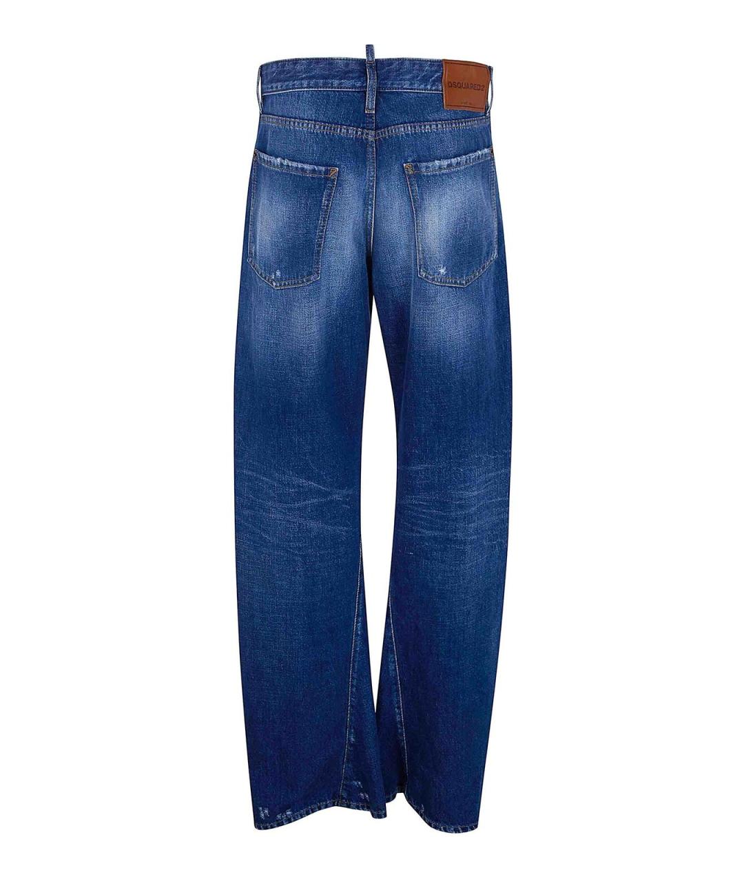 DSQUARED2 Синие хлопковые джинсы клеш, фото 2