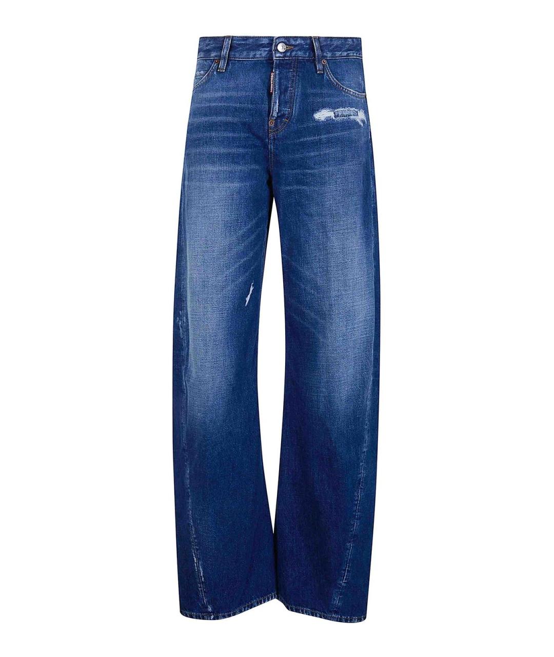 DSQUARED2 Синие хлопковые джинсы клеш, фото 1