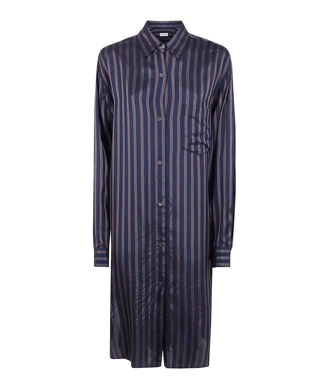 DRIES VAN NOTEN Синее вискозное повседневное платье, фото 1