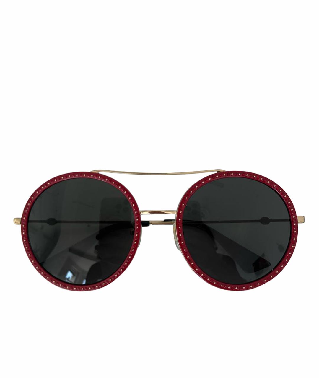 GUCCI Красные пластиковые солнцезащитные очки, фото 1