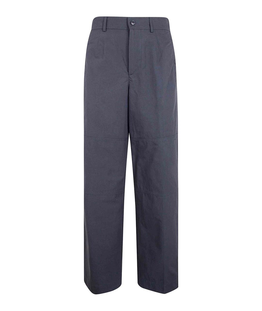 DRIES VAN NOTEN Серые хлопковые повседневные брюки, фото 1