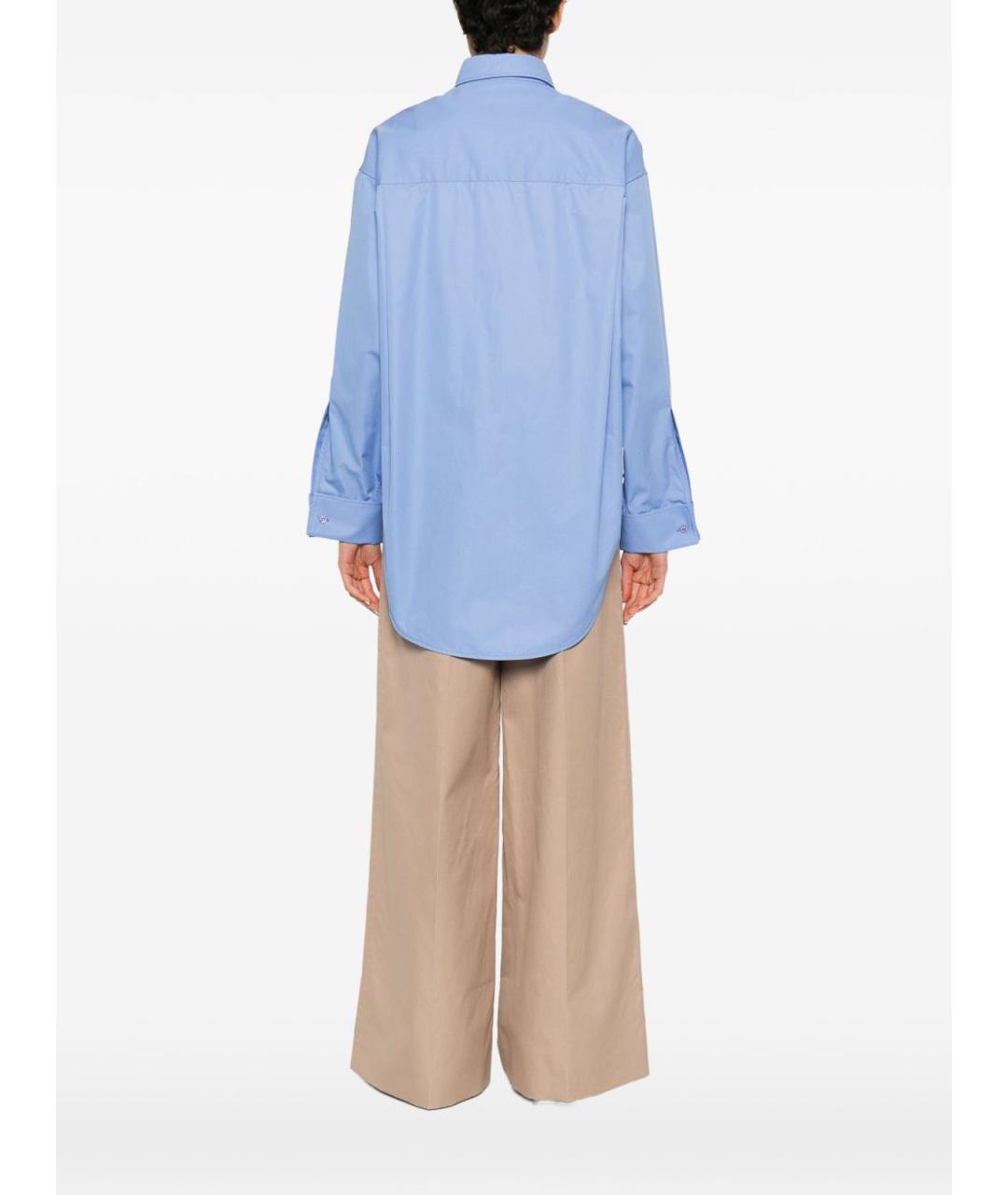 BALENCIAGA Голубая хлопковая рубашка, фото 4