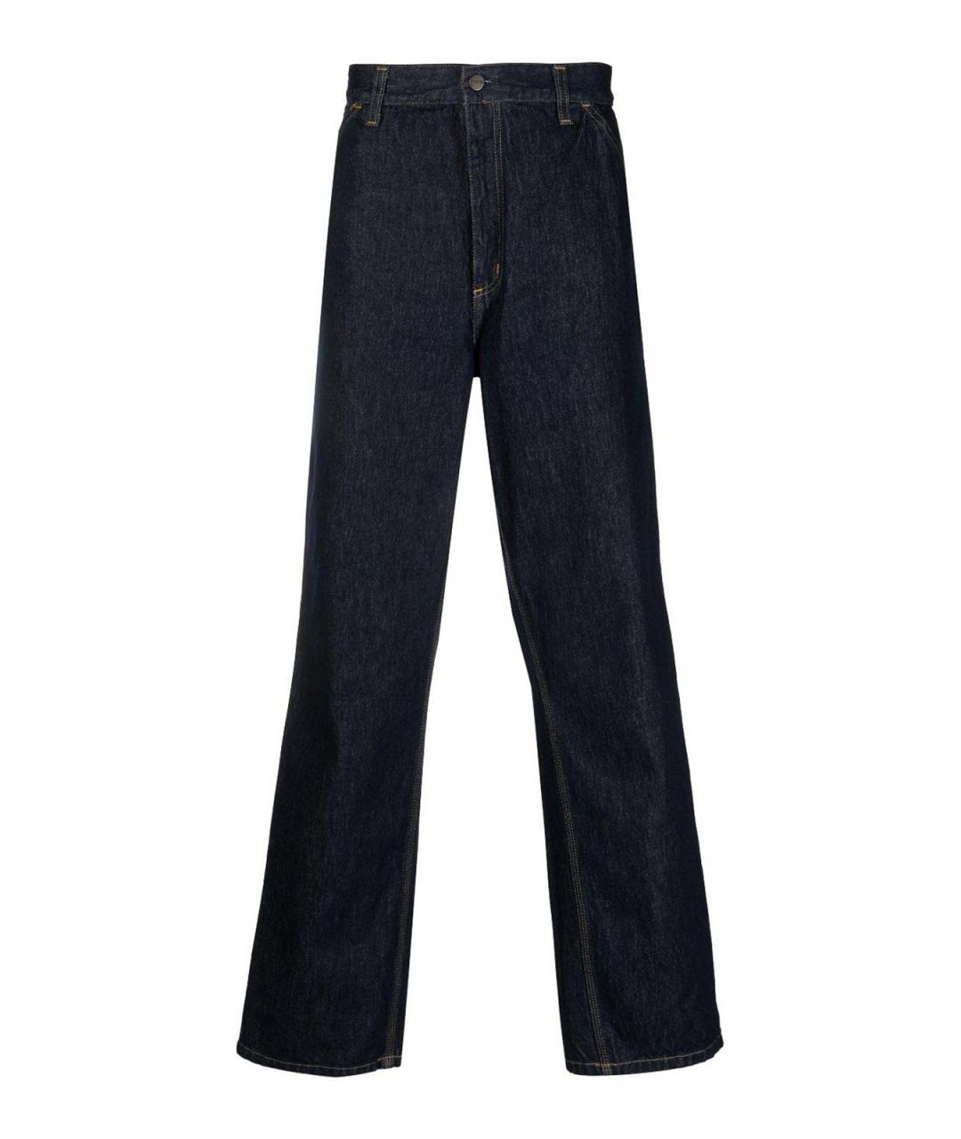 CARHARTT Синие хлопковые прямые джинсы, фото 1