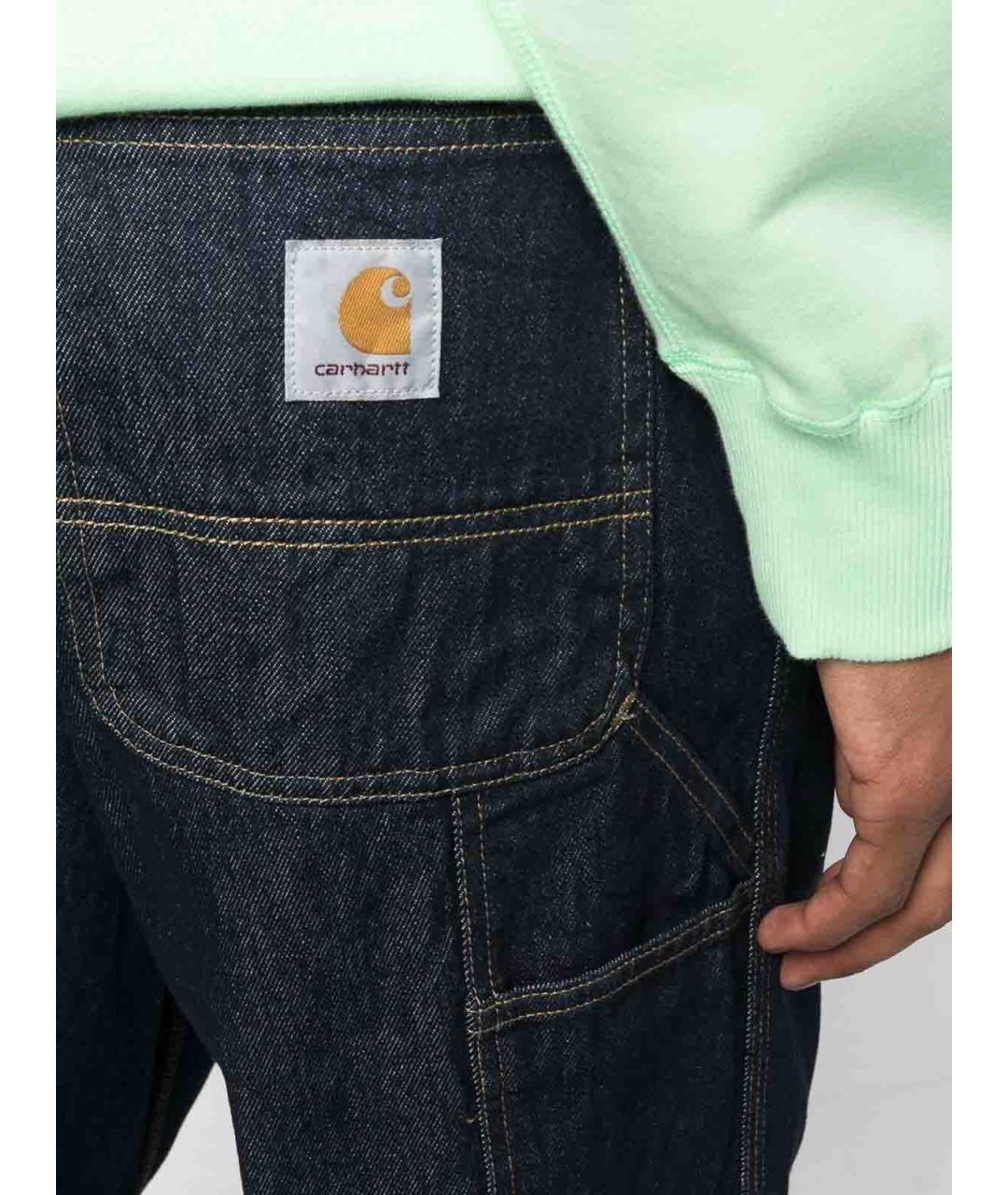 CARHARTT Синие хлопковые прямые джинсы, фото 3