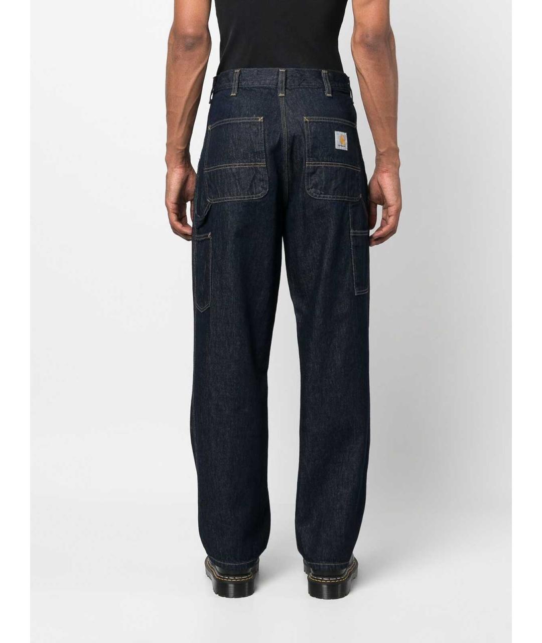 CARHARTT Синие хлопковые прямые джинсы, фото 5