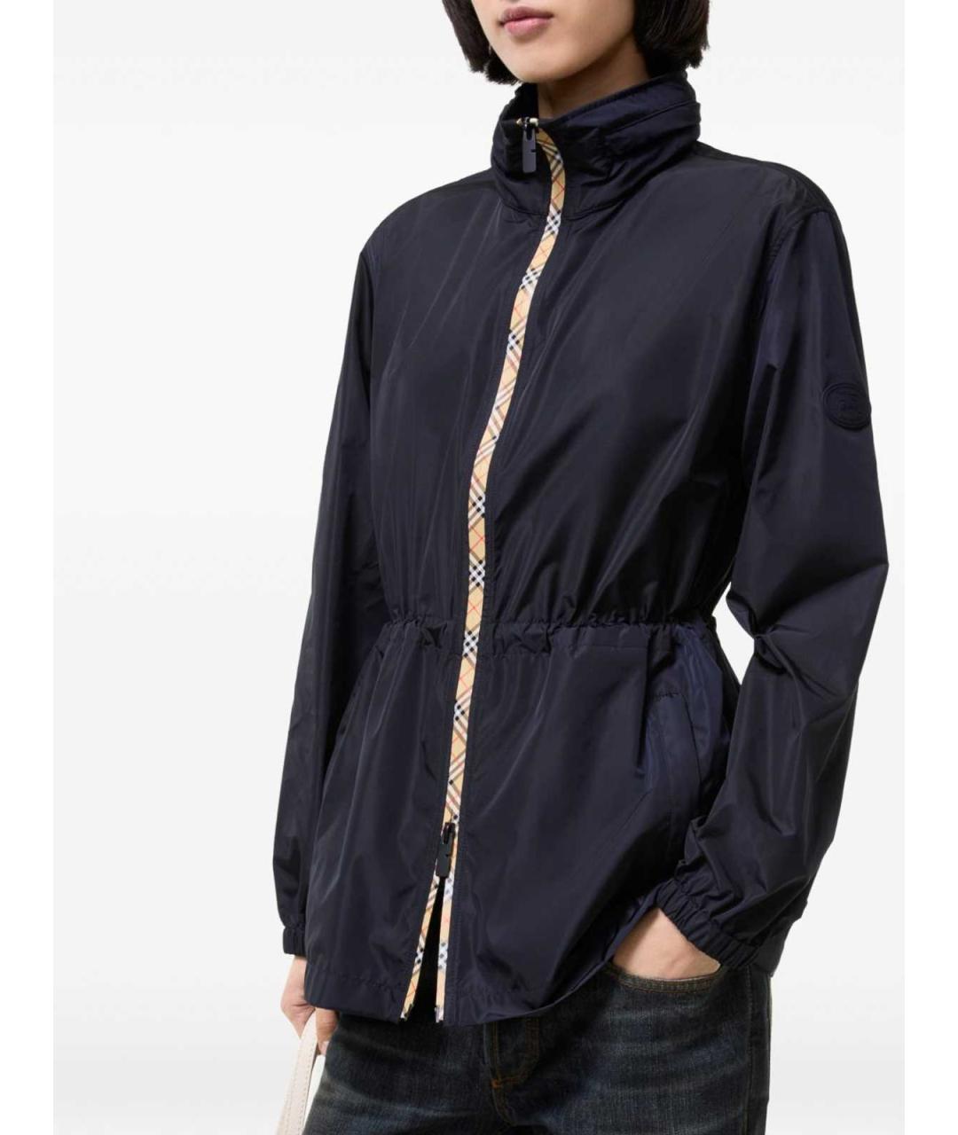 BURBERRY Синяя нейлоновая парка, фото 3