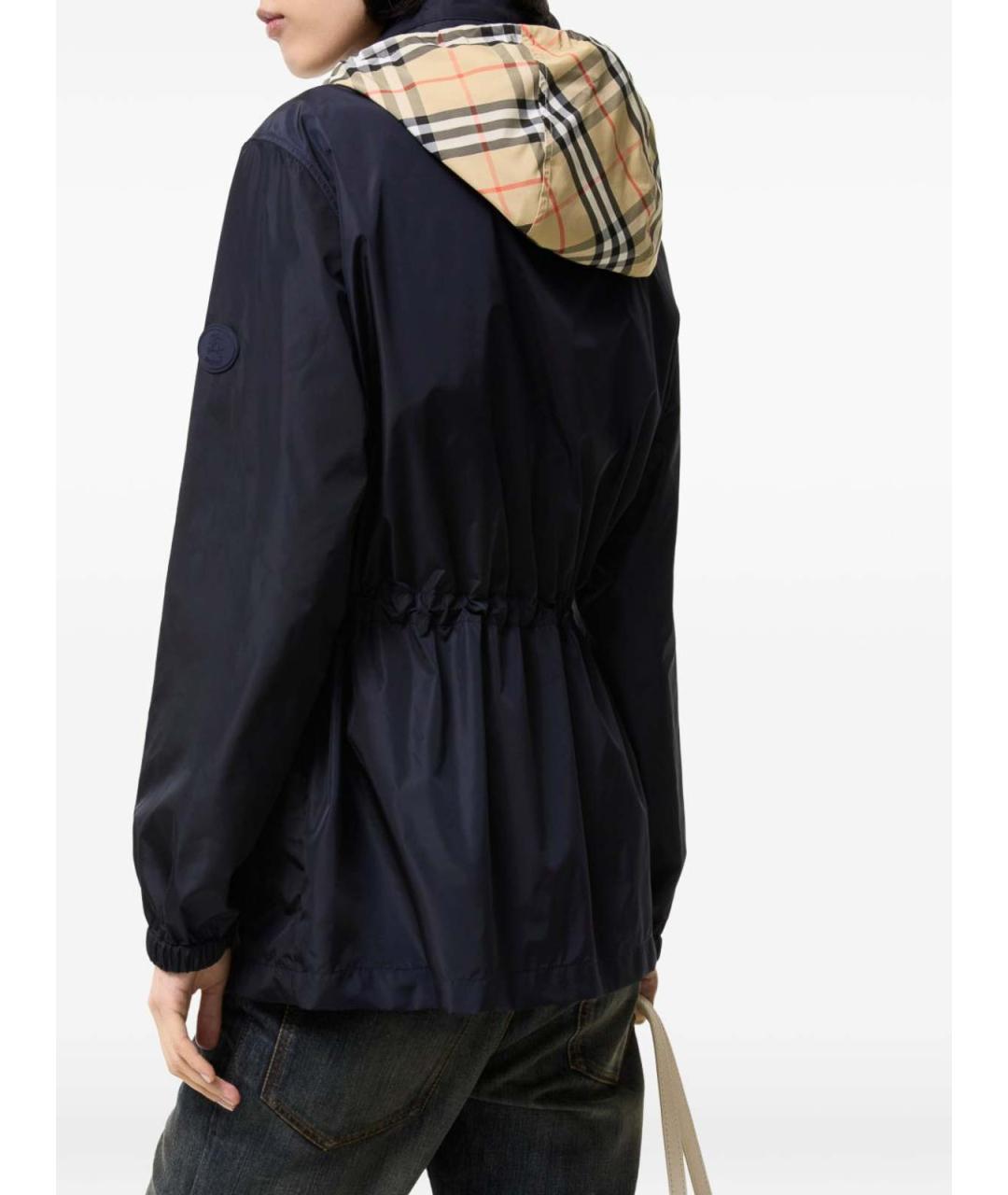 BURBERRY Синяя нейлоновая парка, фото 2