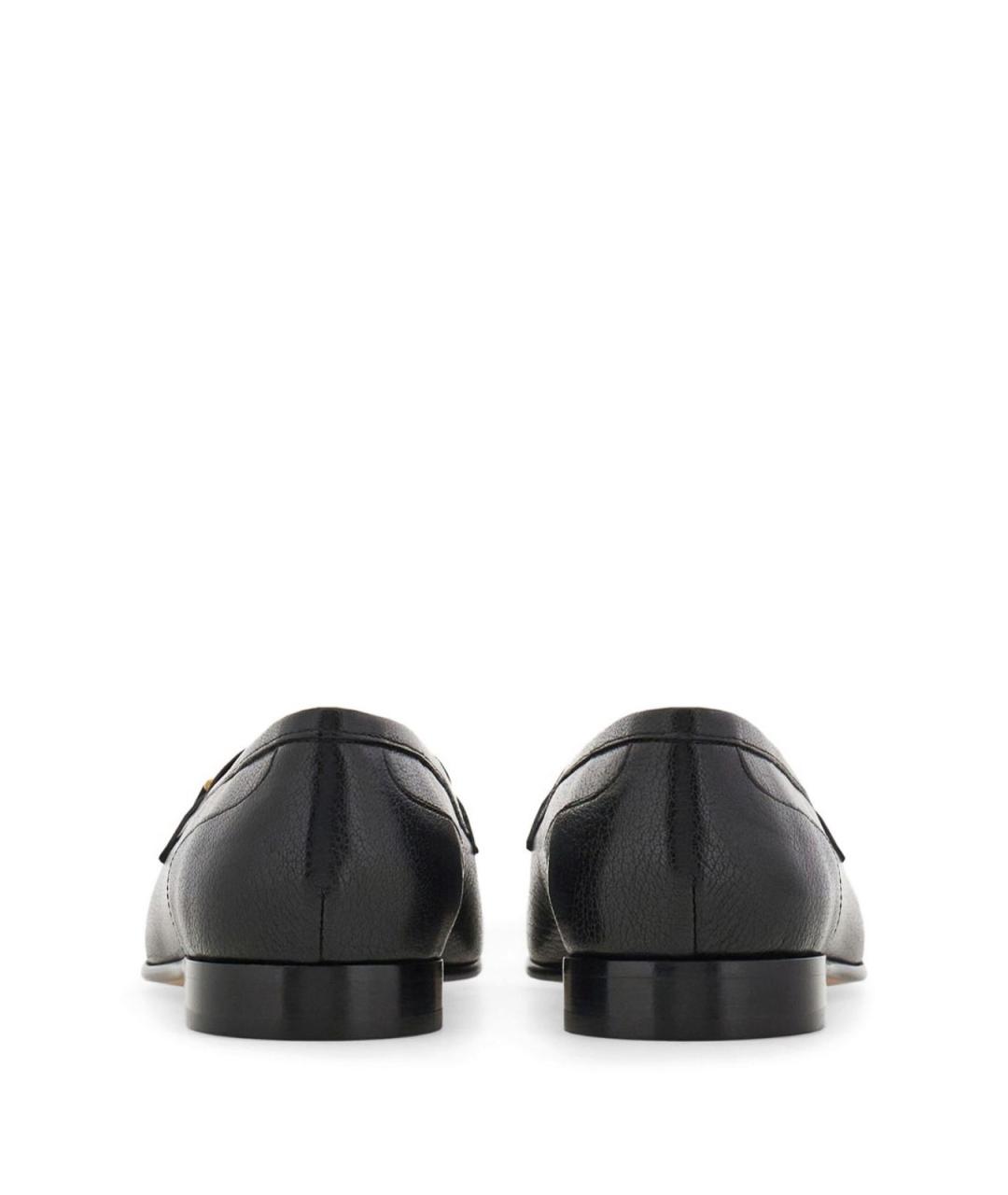FERRAGAMO Черные кожаные лоферы, фото 2