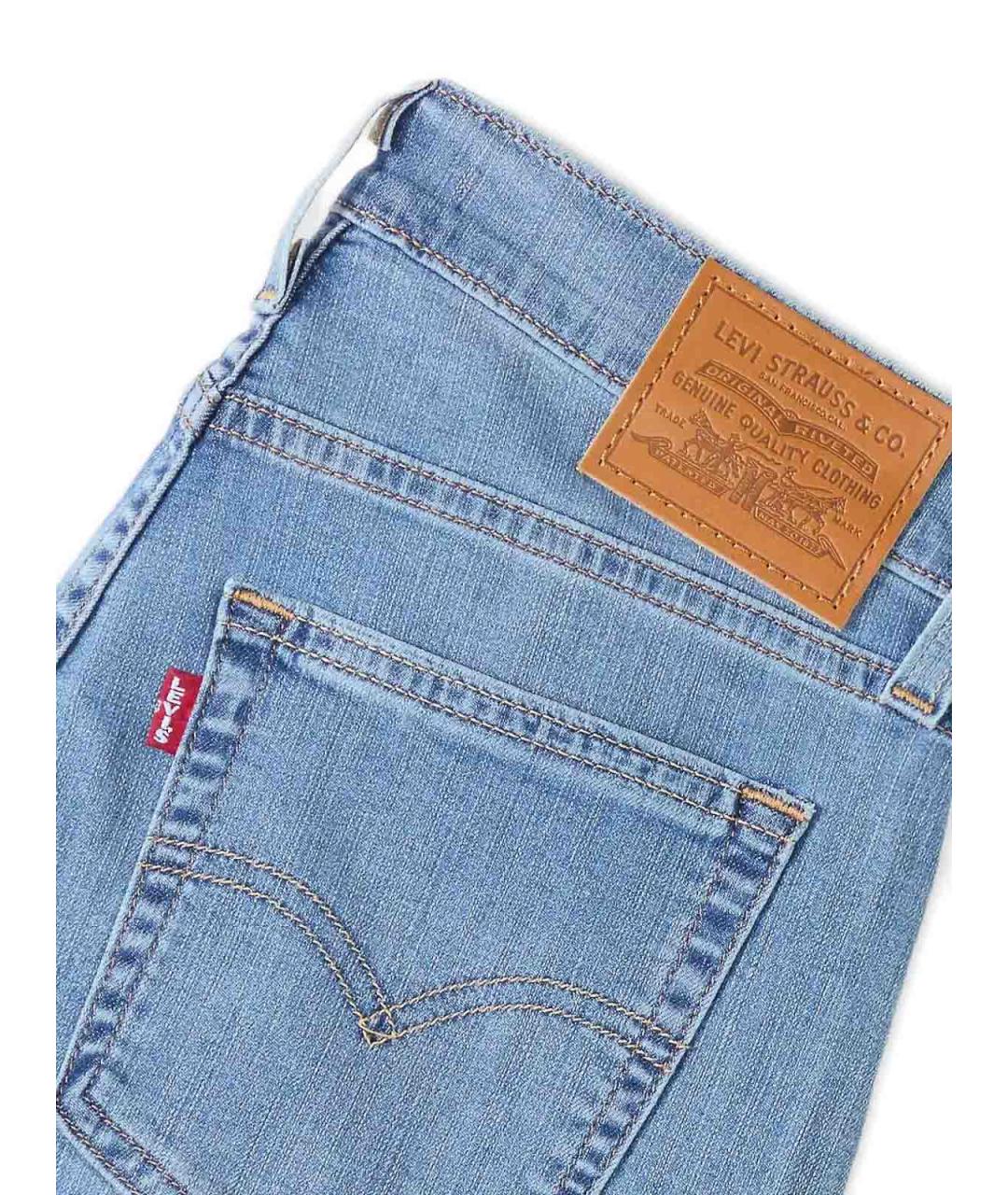 LEVI'S Синие хлопко-полиэстеровые джинсы клеш, фото 2