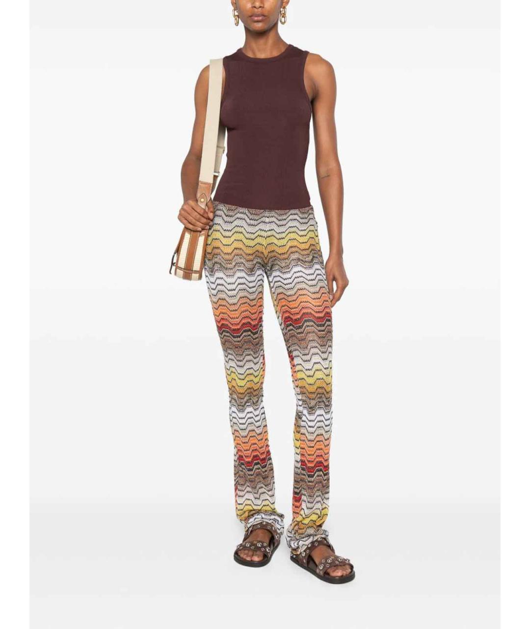 MISSONI Мульти вискозные прямые брюки, фото 4