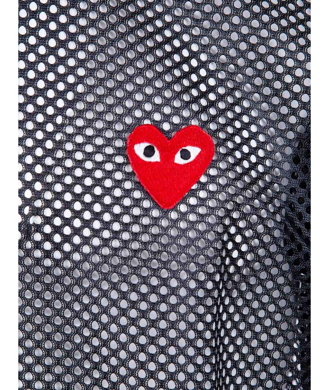 COMME DES GARÇONS PLAY Черная синтетическая футболка, фото 3