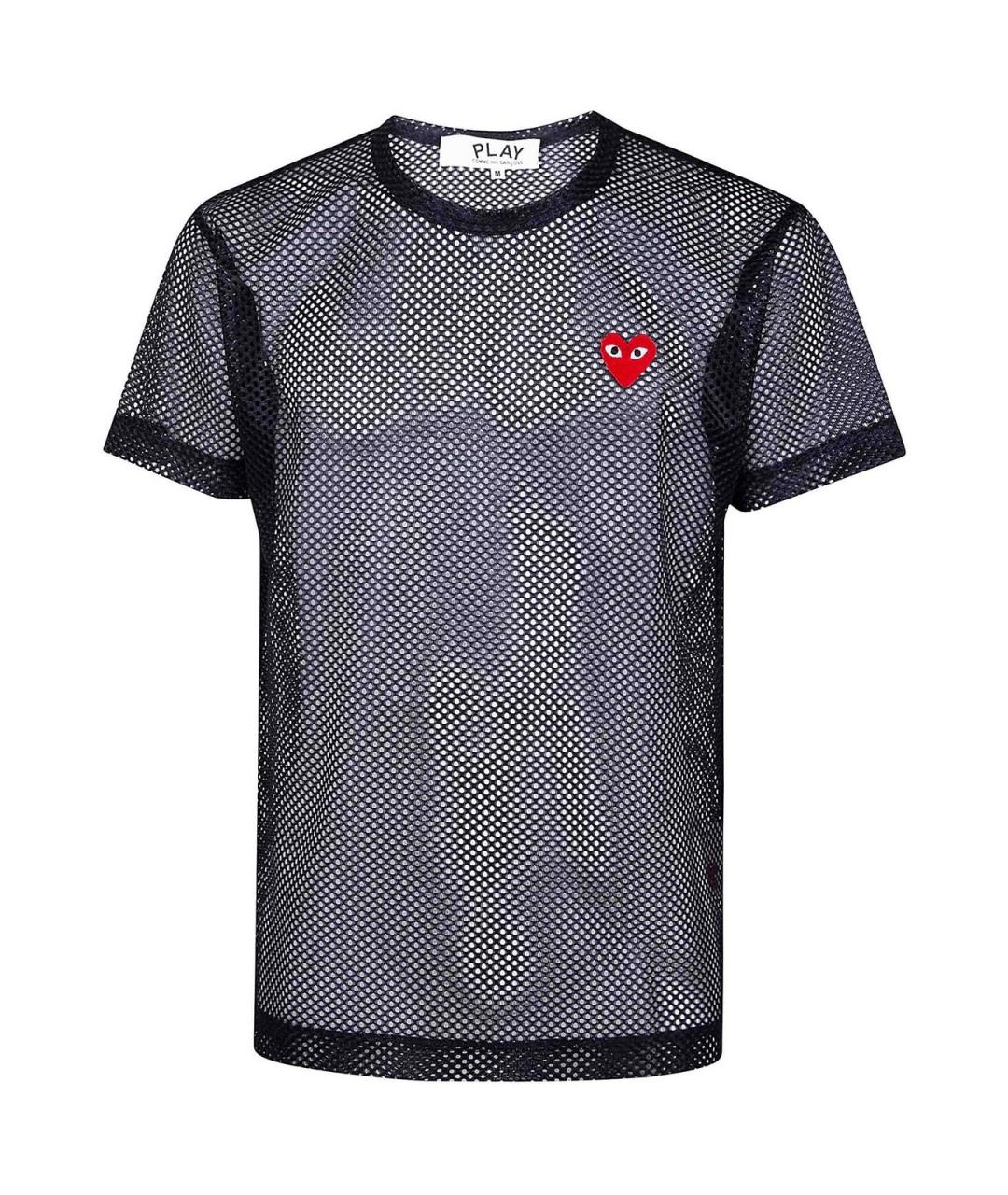 COMME DES GARÇONS PLAY Черная синтетическая футболка, фото 1
