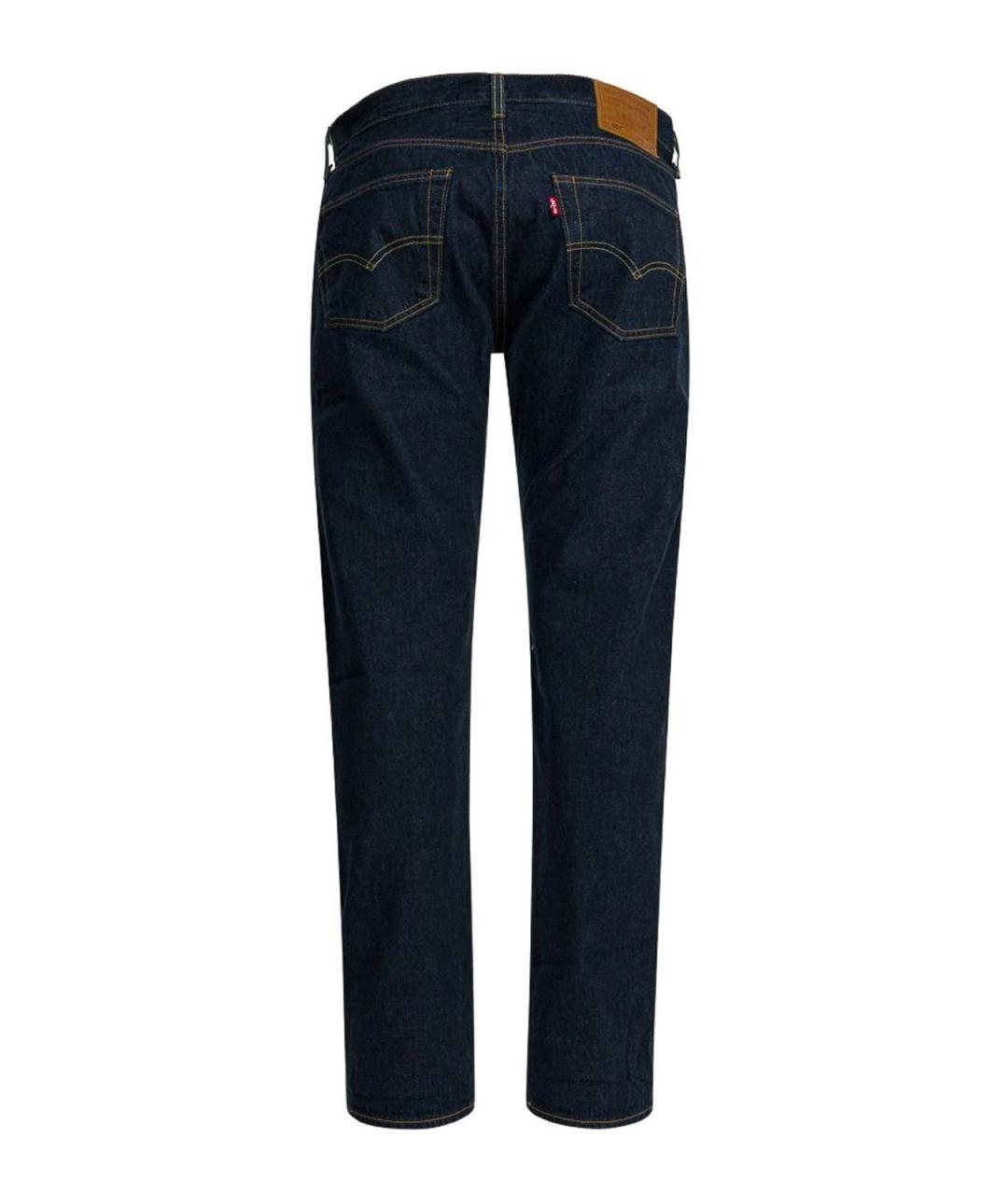 LEVI'S Синие хлопко-эластановые прямые джинсы, фото 3