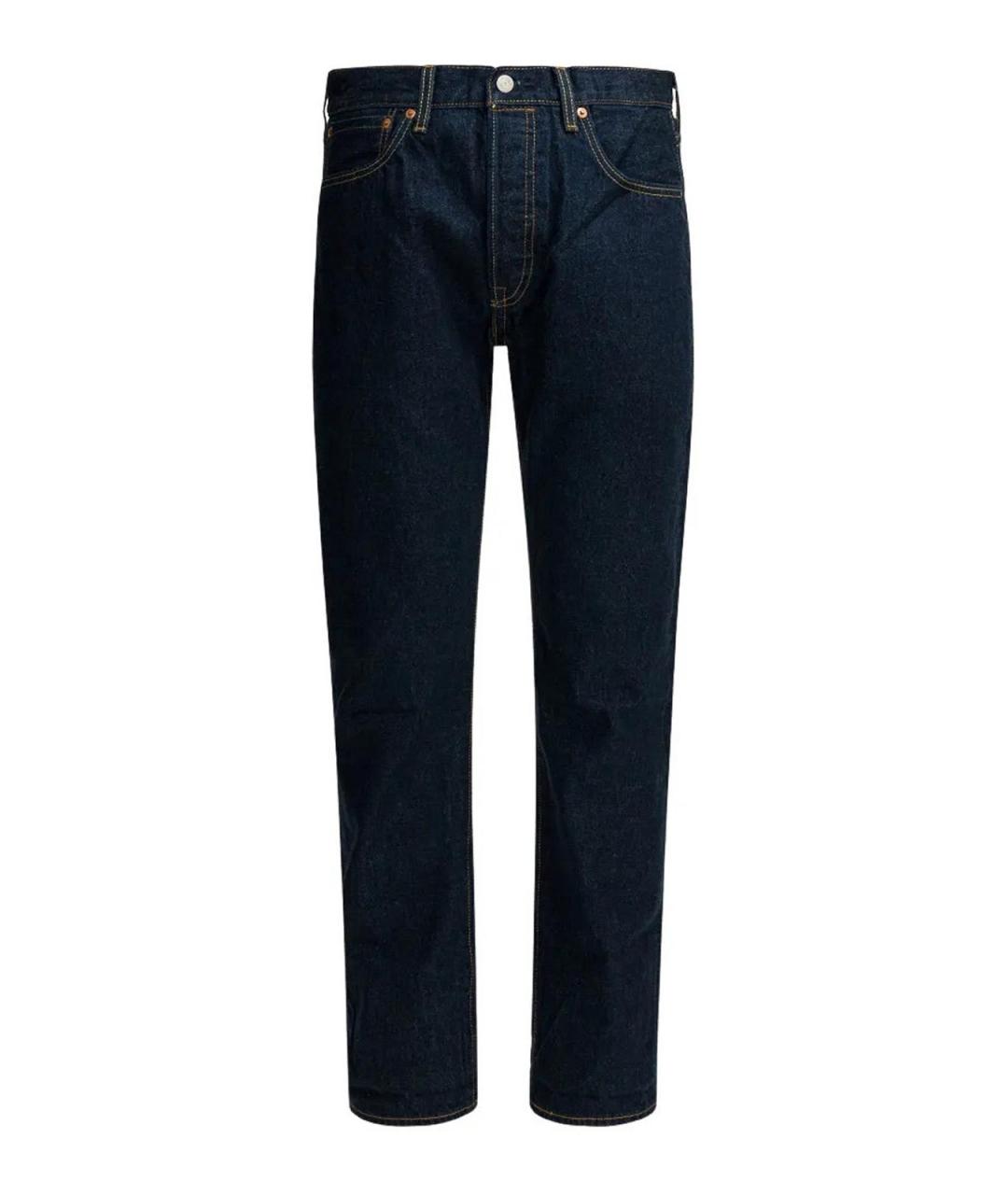LEVI'S Синие хлопко-эластановые прямые джинсы, фото 1