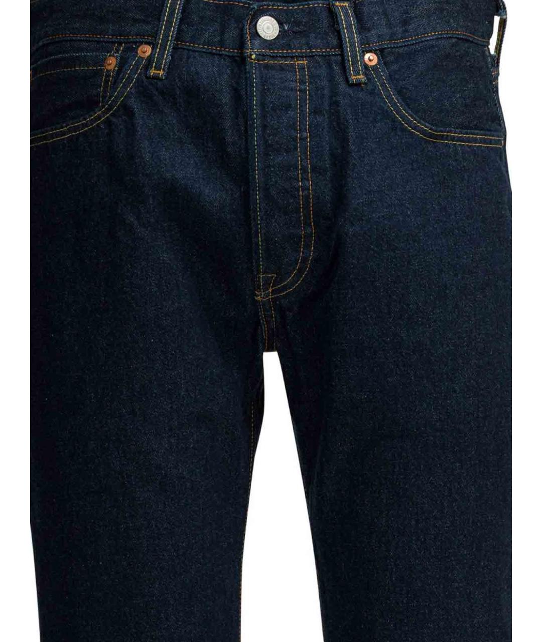 LEVI'S Синие хлопко-эластановые прямые джинсы, фото 2