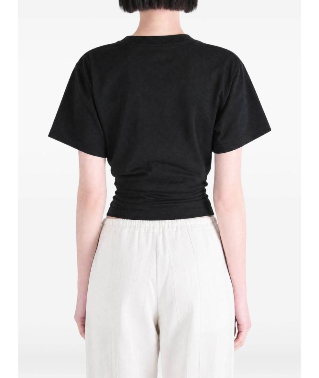 BALENCIAGA Черная хлопковая футболка, фото 4