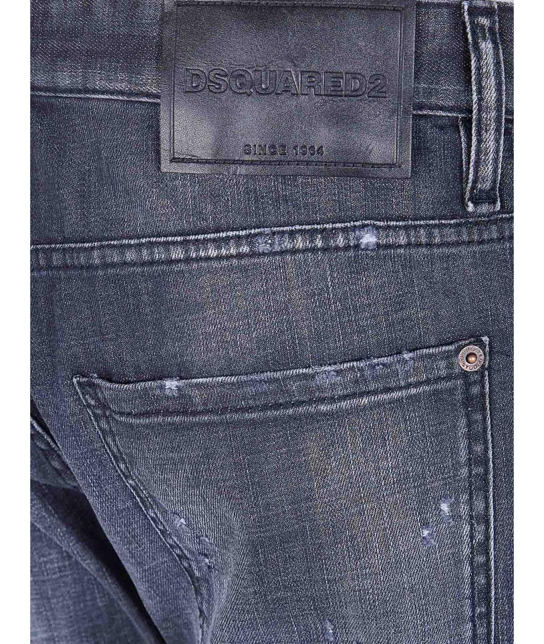 DSQUARED2 Мульти хлопко-эластановые джинсы скинни, фото 3