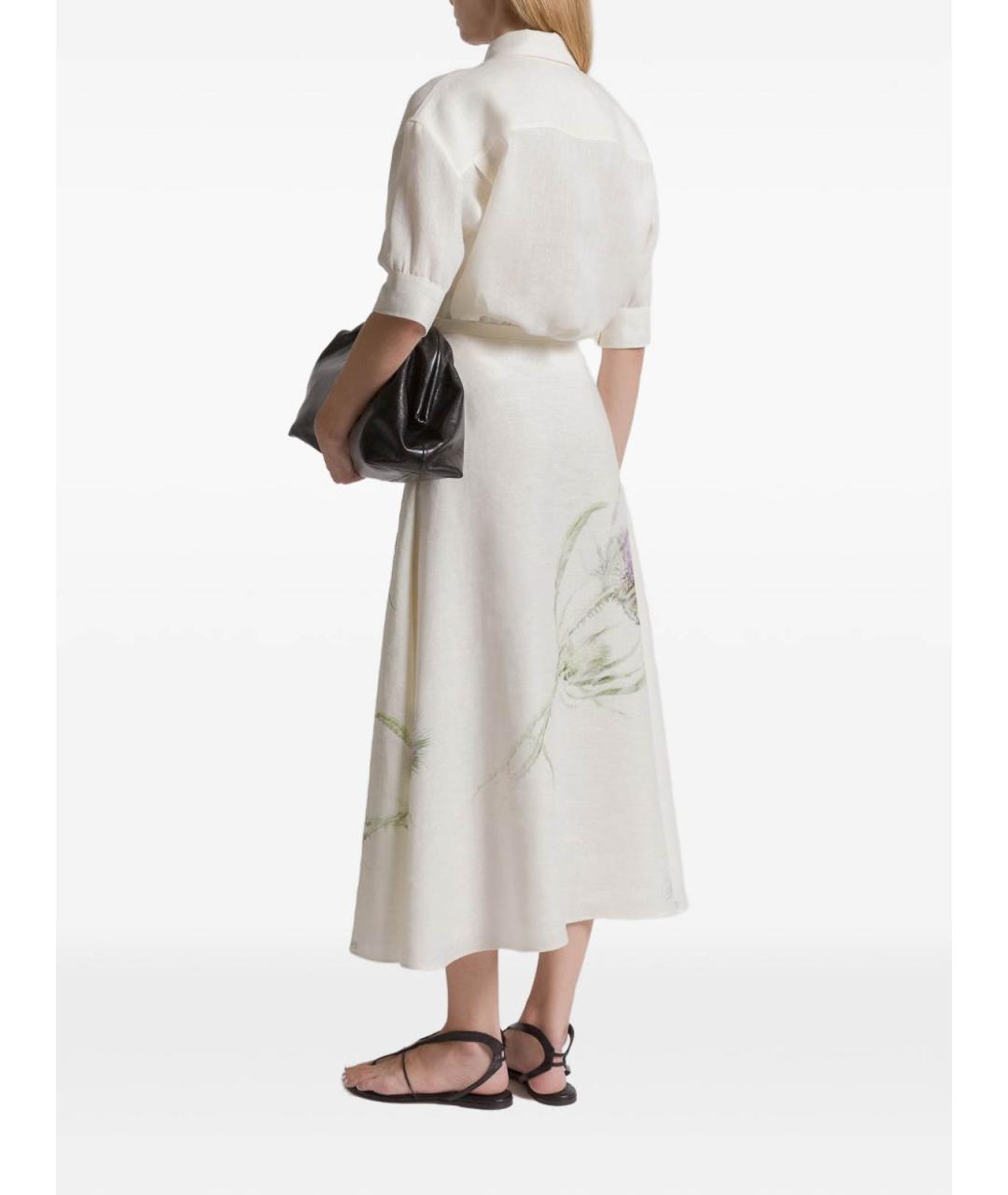 ALBERTA FERRETTI Белая льняная рубашка, фото 2