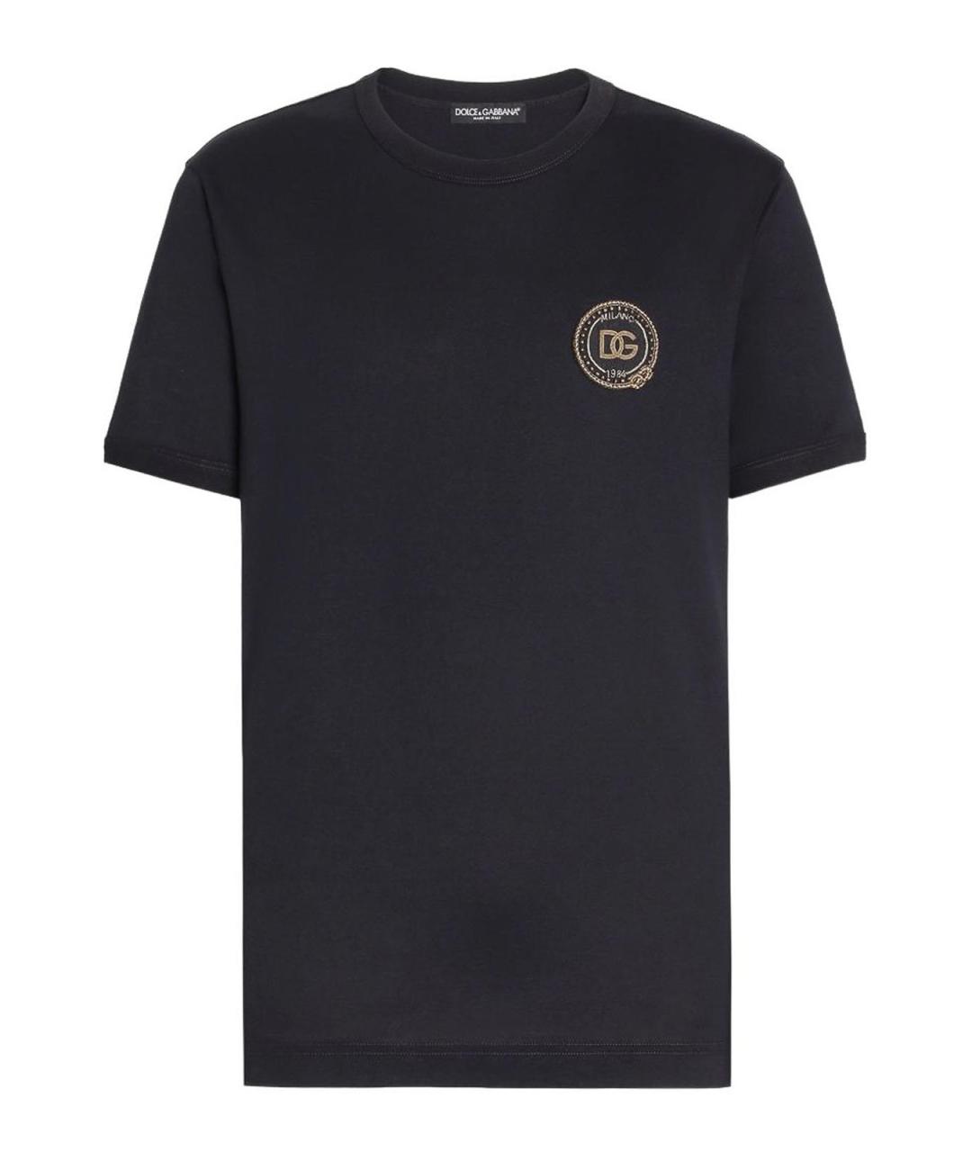 DOLCE&GABBANA Черная хлопковая футболка, фото 1