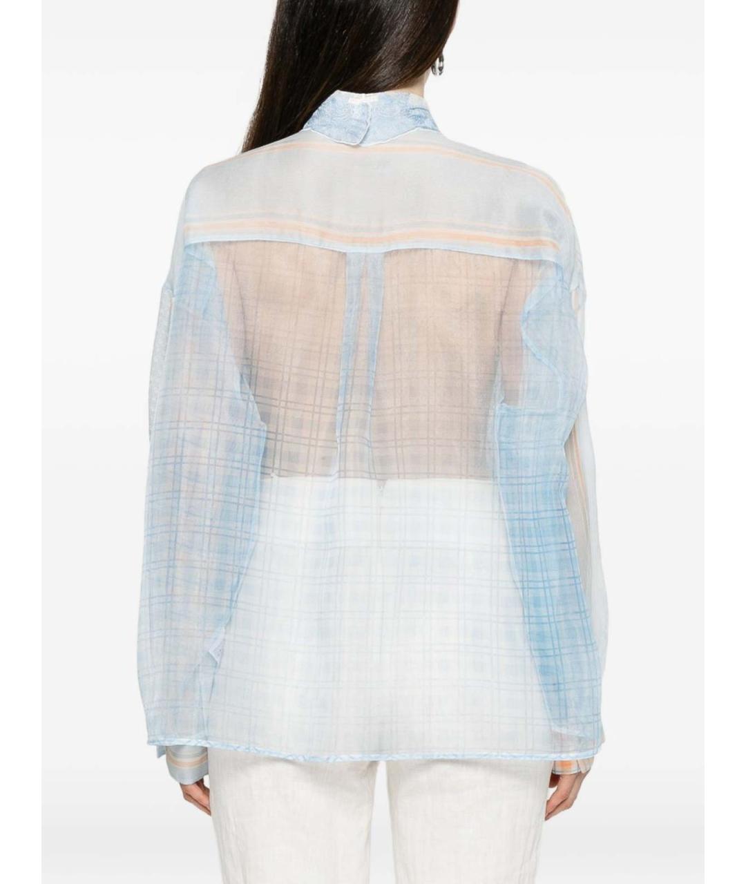 ERMANNO SCERVINO Голубая хлопковая рубашка, фото 3