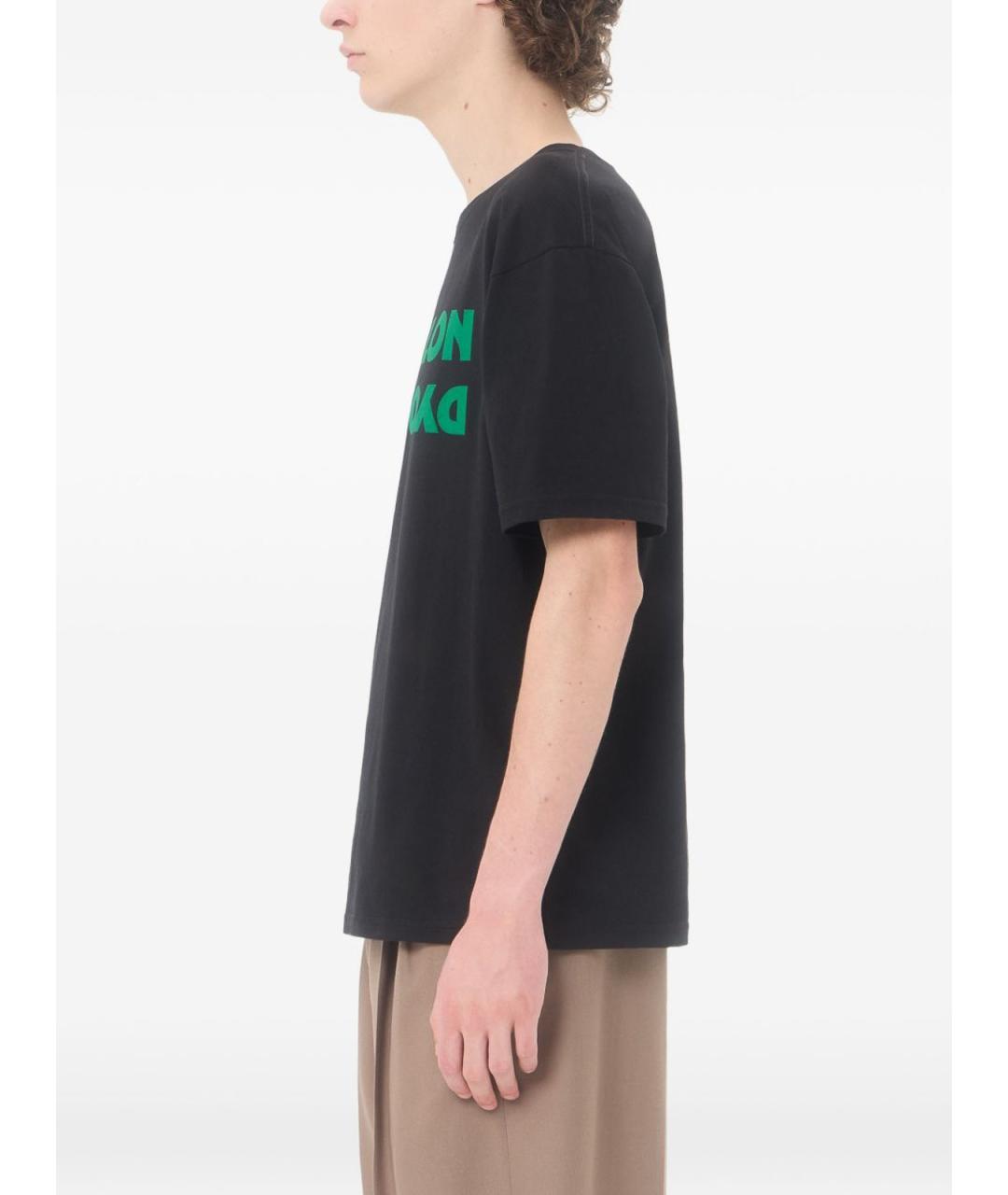 VALENTINO Черная хлопковая футболка, фото 2