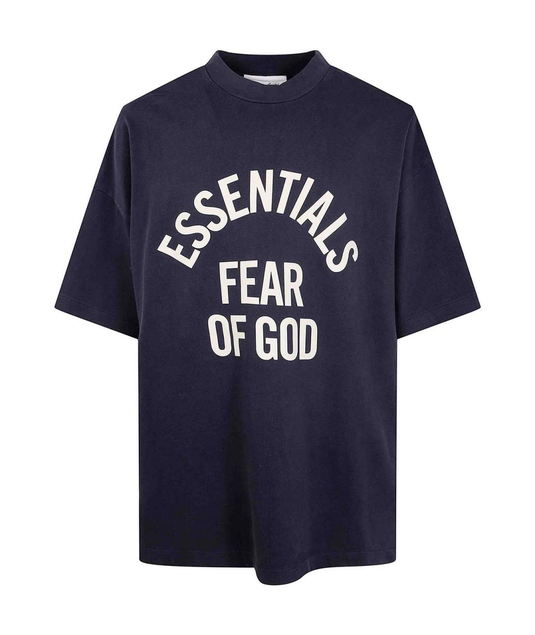 FEAR OF GOD Черная хлопковая футболка, фото 1