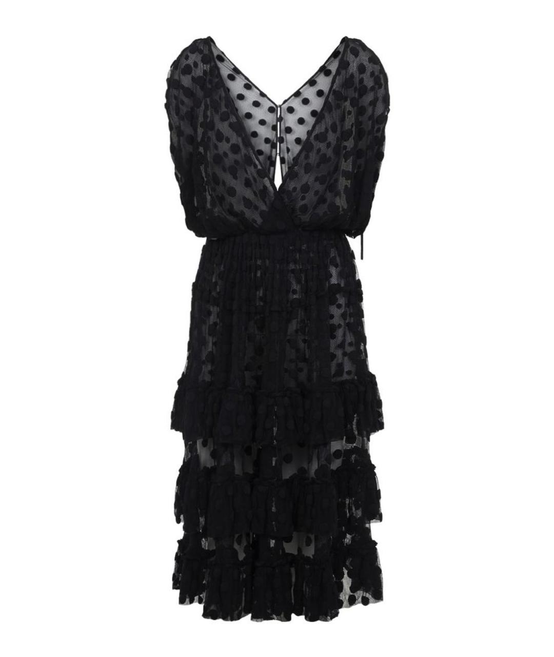 DRIES VAN NOTEN Черное хлопковое коктейльное платье, фото 1