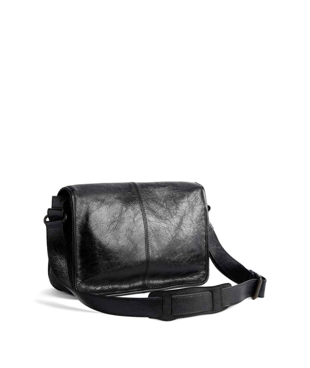 BALENCIAGA Черная кожаная сумка на плечо, фото 3