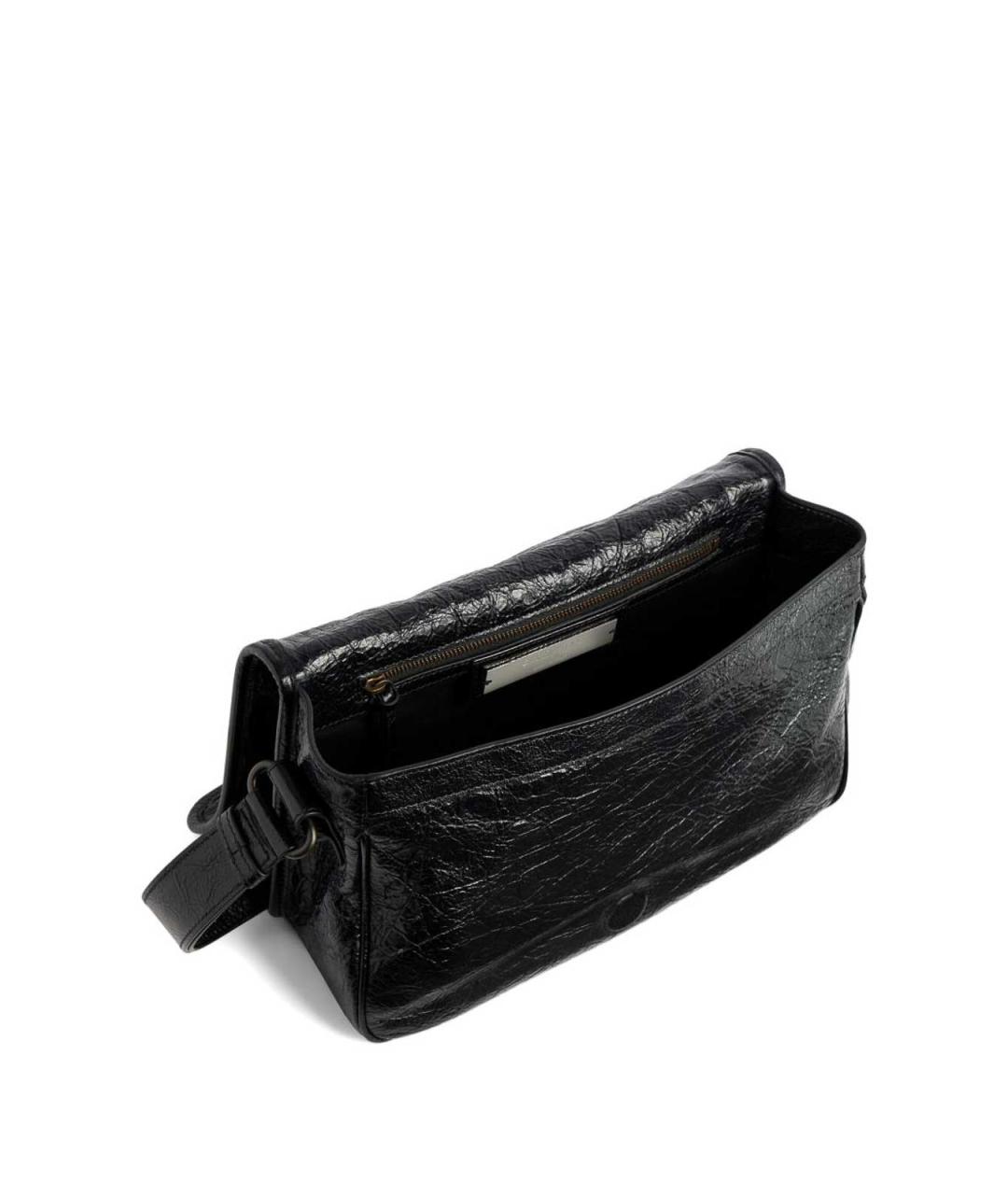 BALENCIAGA Черная кожаная сумка на плечо, фото 4
