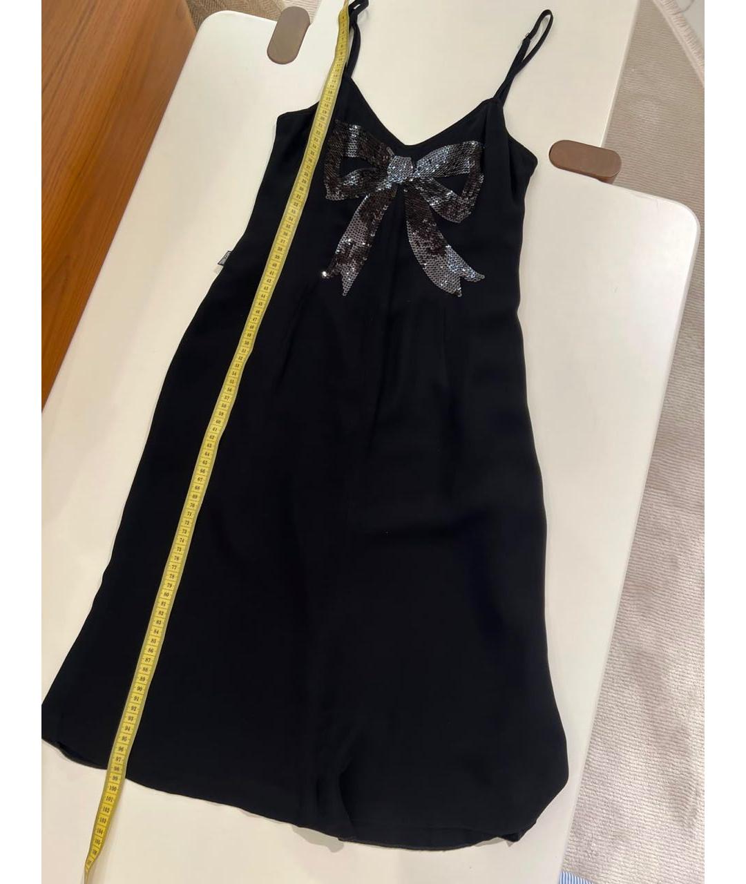 MOSCHINO Черное вискозное коктейльное платье, фото 3