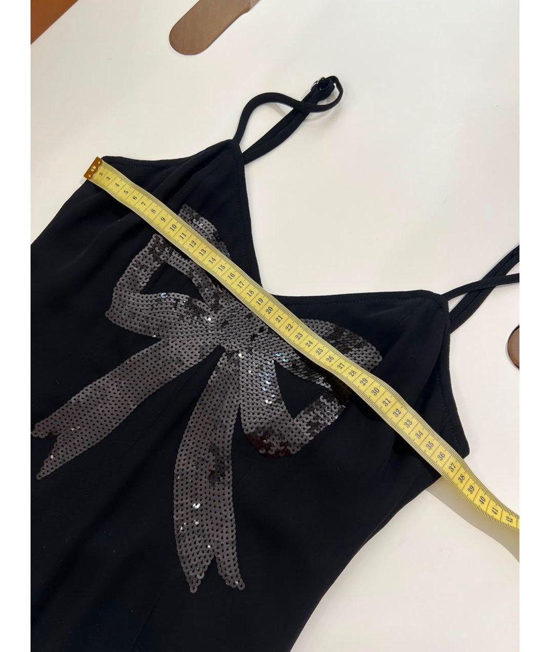 MOSCHINO Черное вискозное коктейльное платье, фото 4