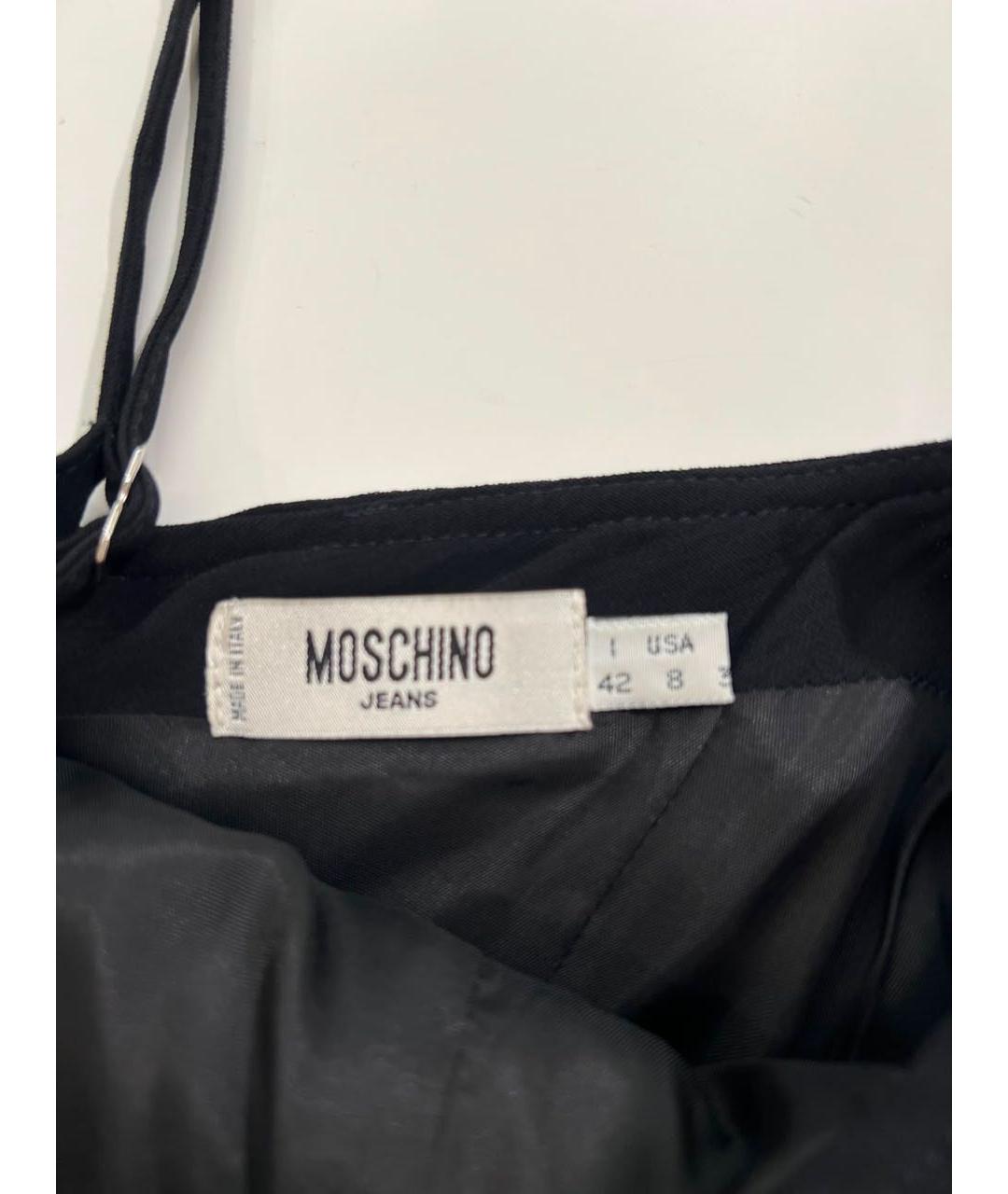 MOSCHINO Черное вискозное коктейльное платье, фото 6