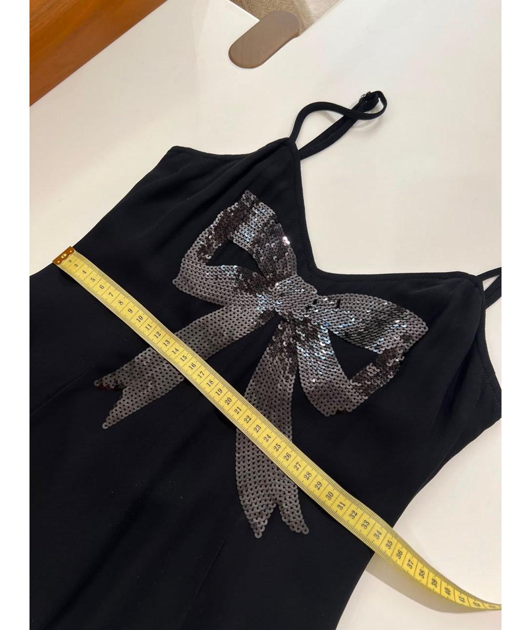 MOSCHINO Черное вискозное коктейльное платье, фото 5