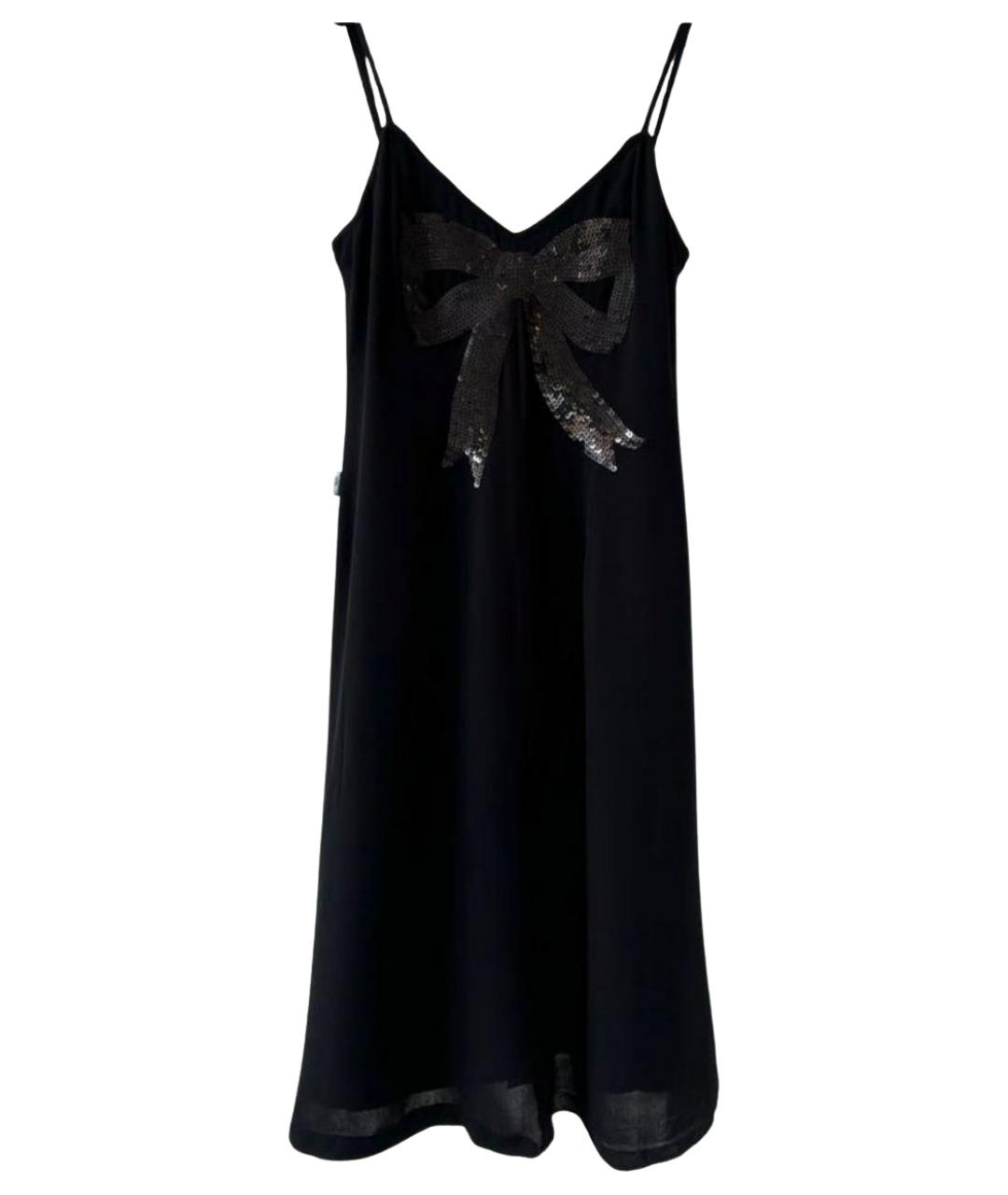 MOSCHINO Черное вискозное коктейльное платье, фото 1