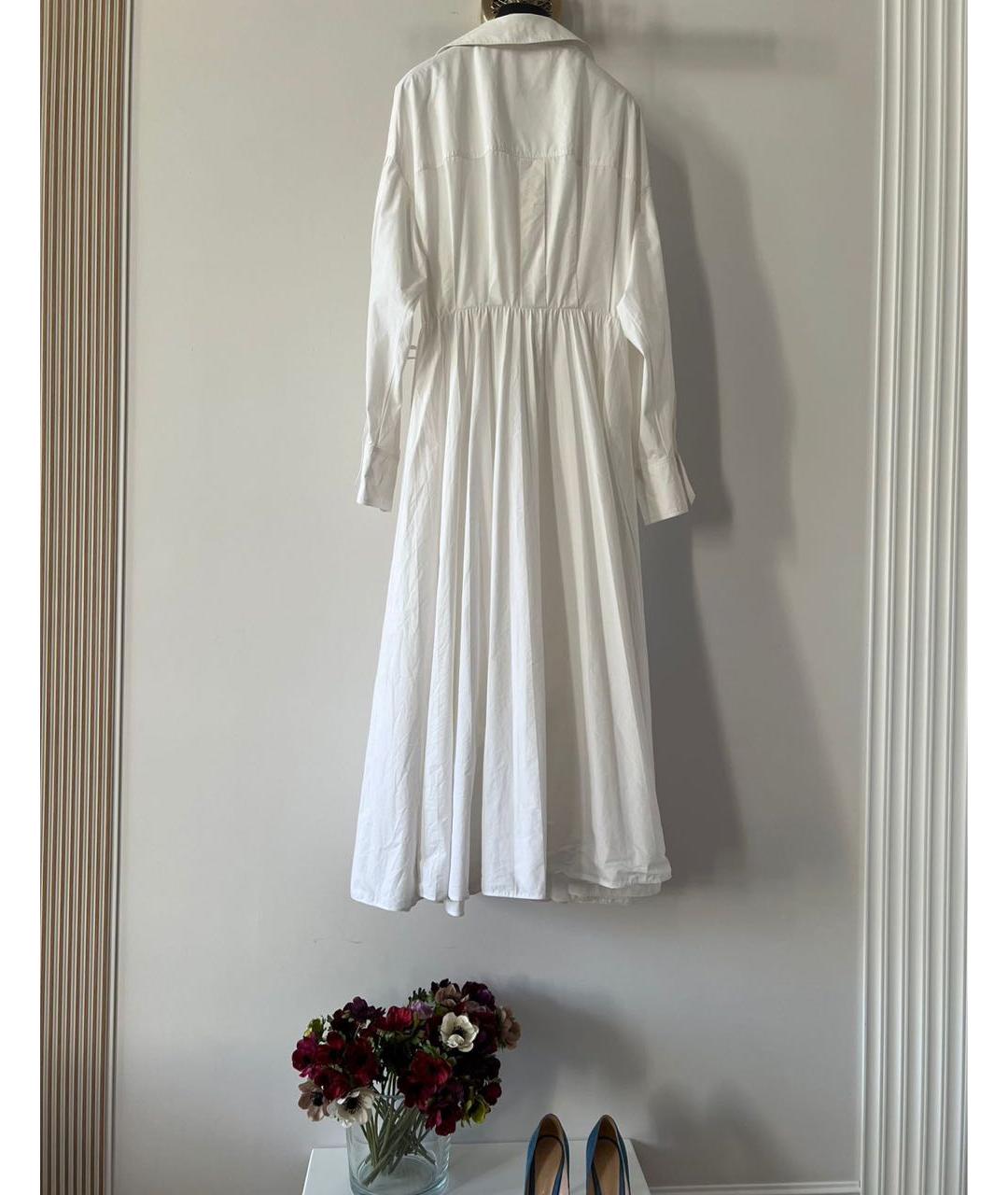 VALENTINO Белое хлопковое повседневное платье, фото 2