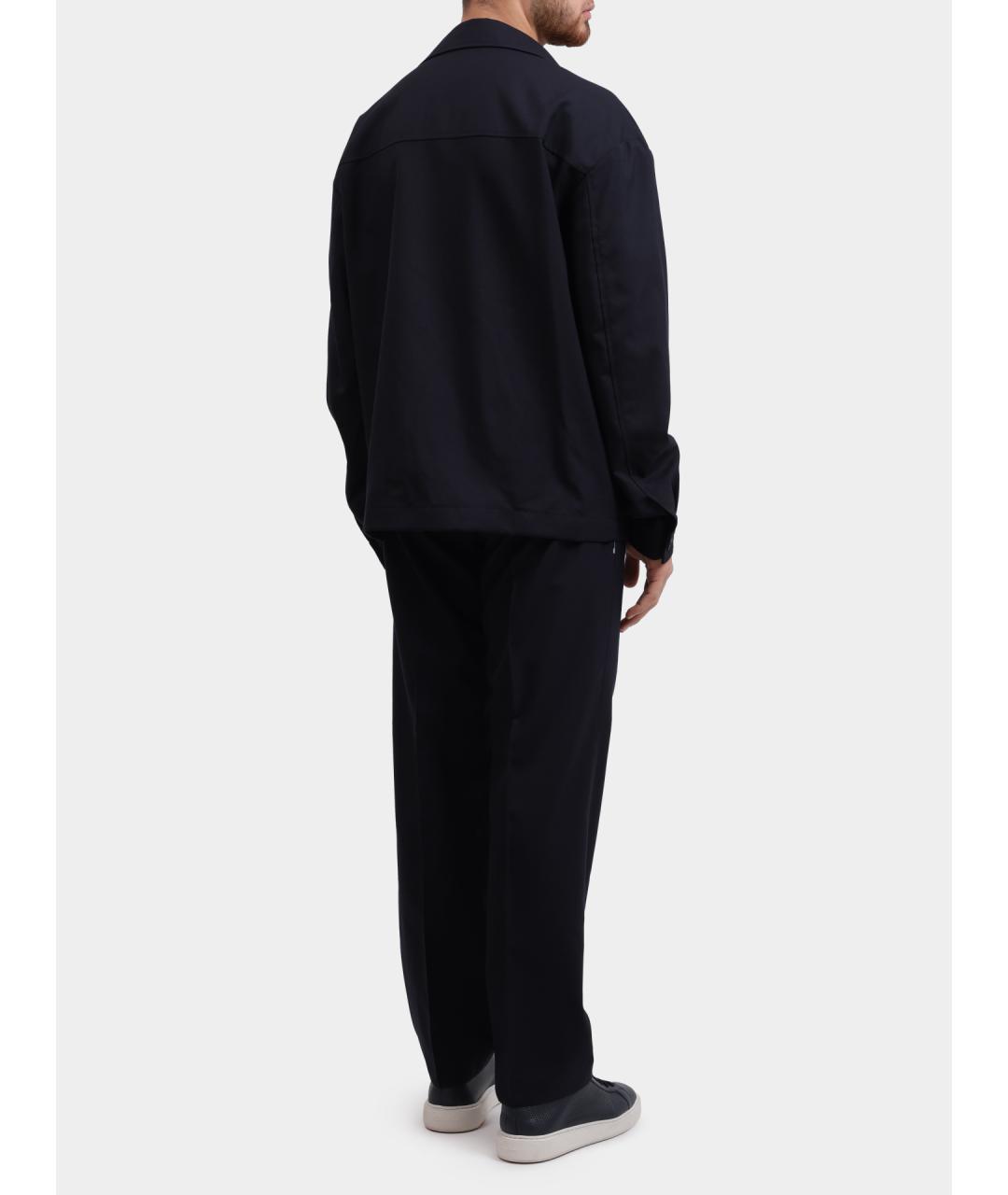 HUGO BOSS Темно-синие повседневные брюки, фото 5