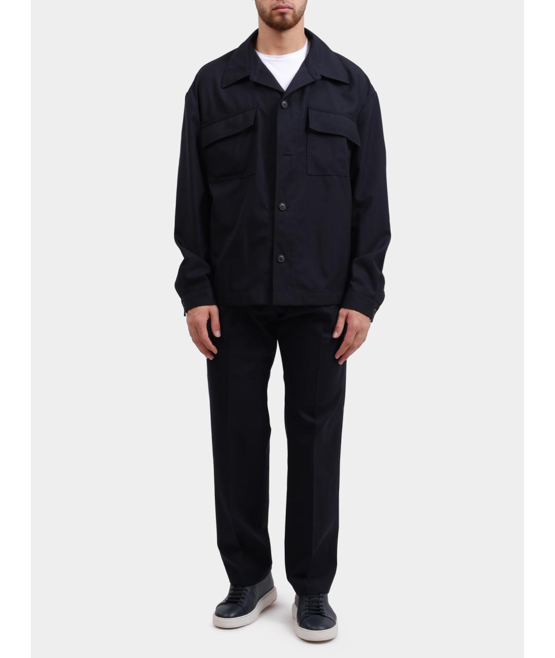 HUGO BOSS Темно-синие повседневные брюки, фото 2