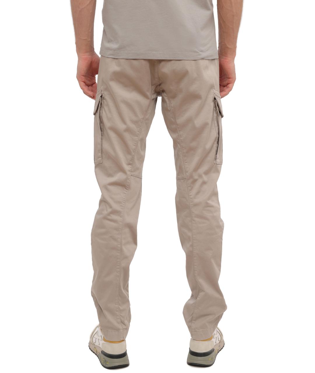 CP COMPANY Бежевые хлопковые повседневные брюки, фото 5