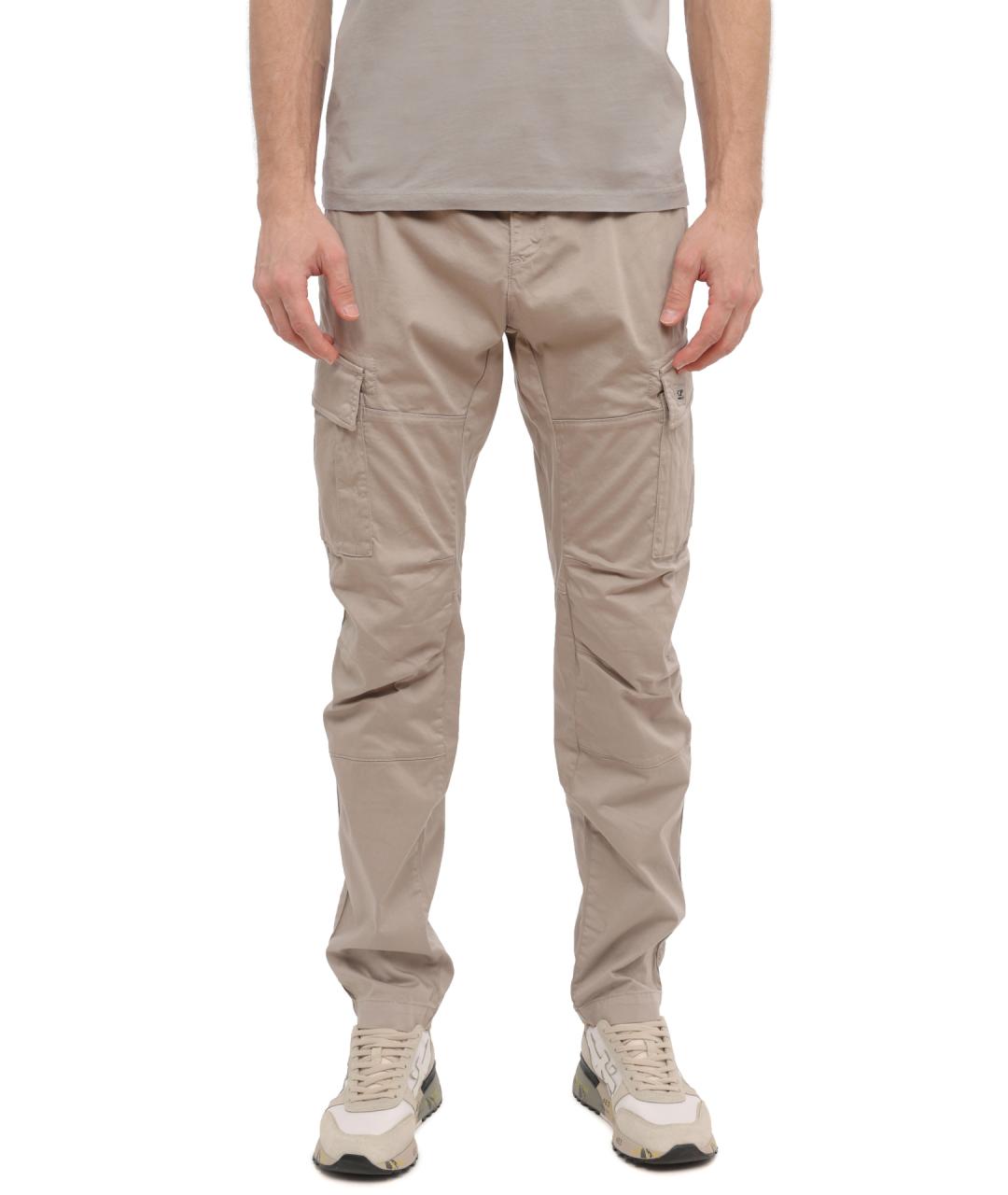 CP COMPANY Бежевые хлопковые повседневные брюки, фото 3