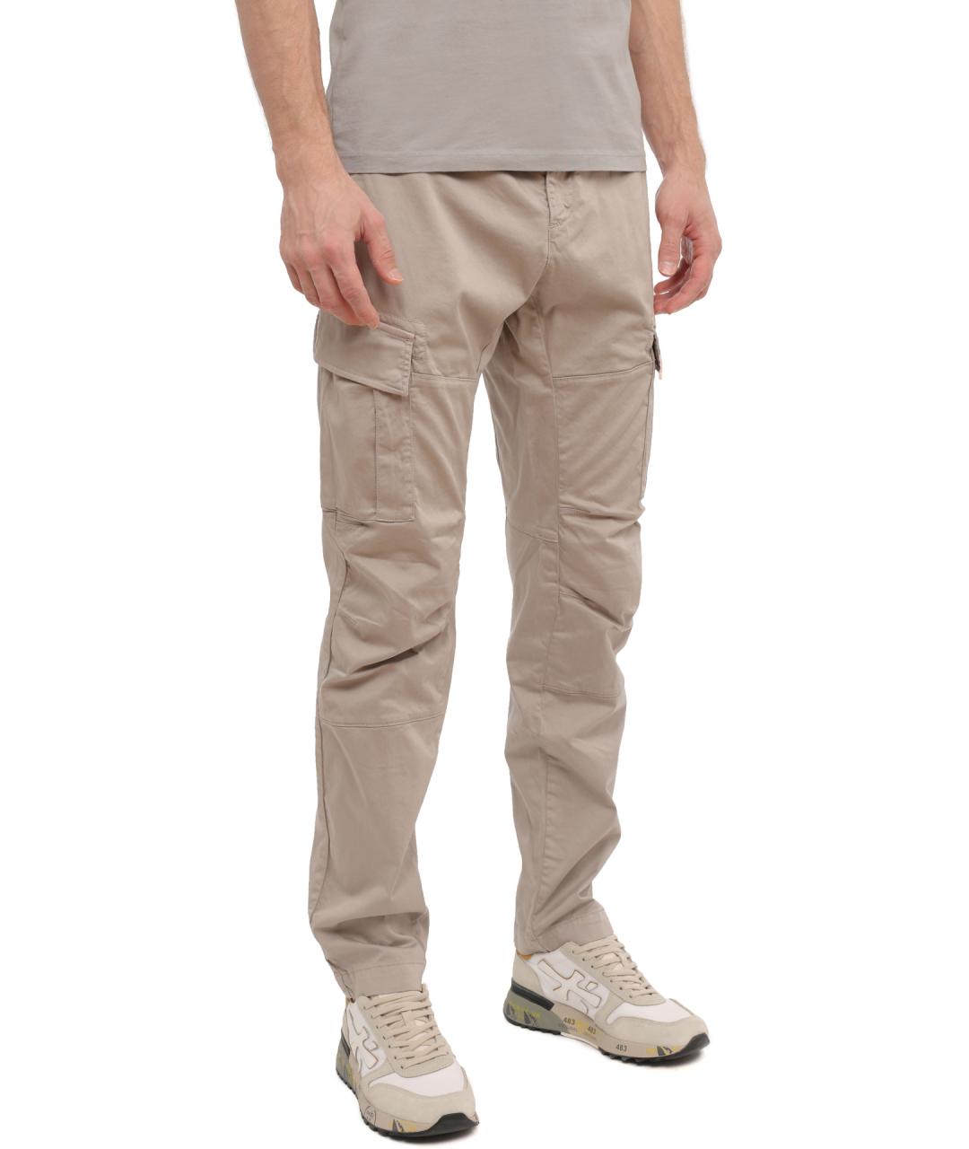 CP COMPANY Бежевые хлопковые повседневные брюки, фото 4