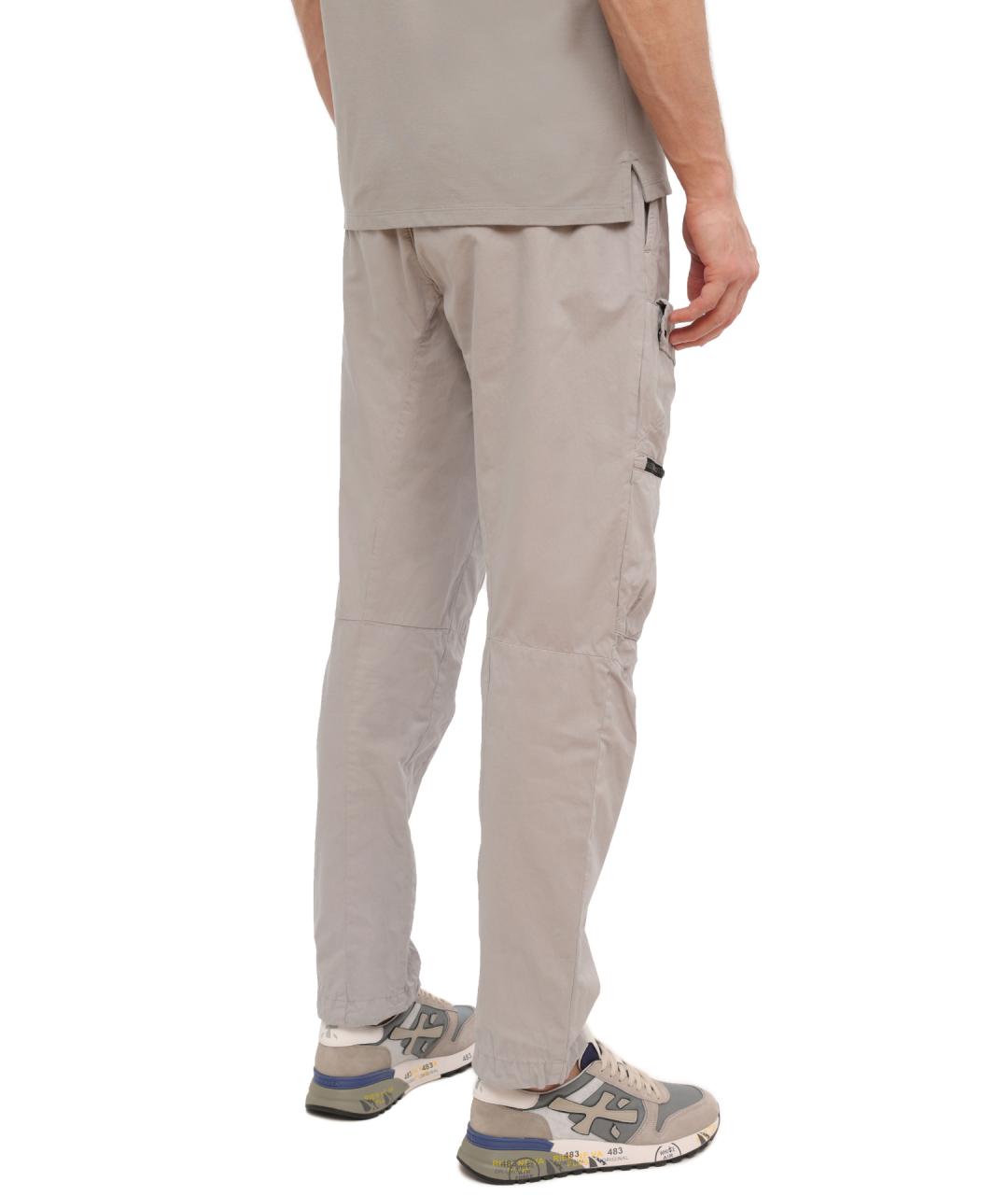 CP COMPANY Серые хлопковые повседневные брюки, фото 5