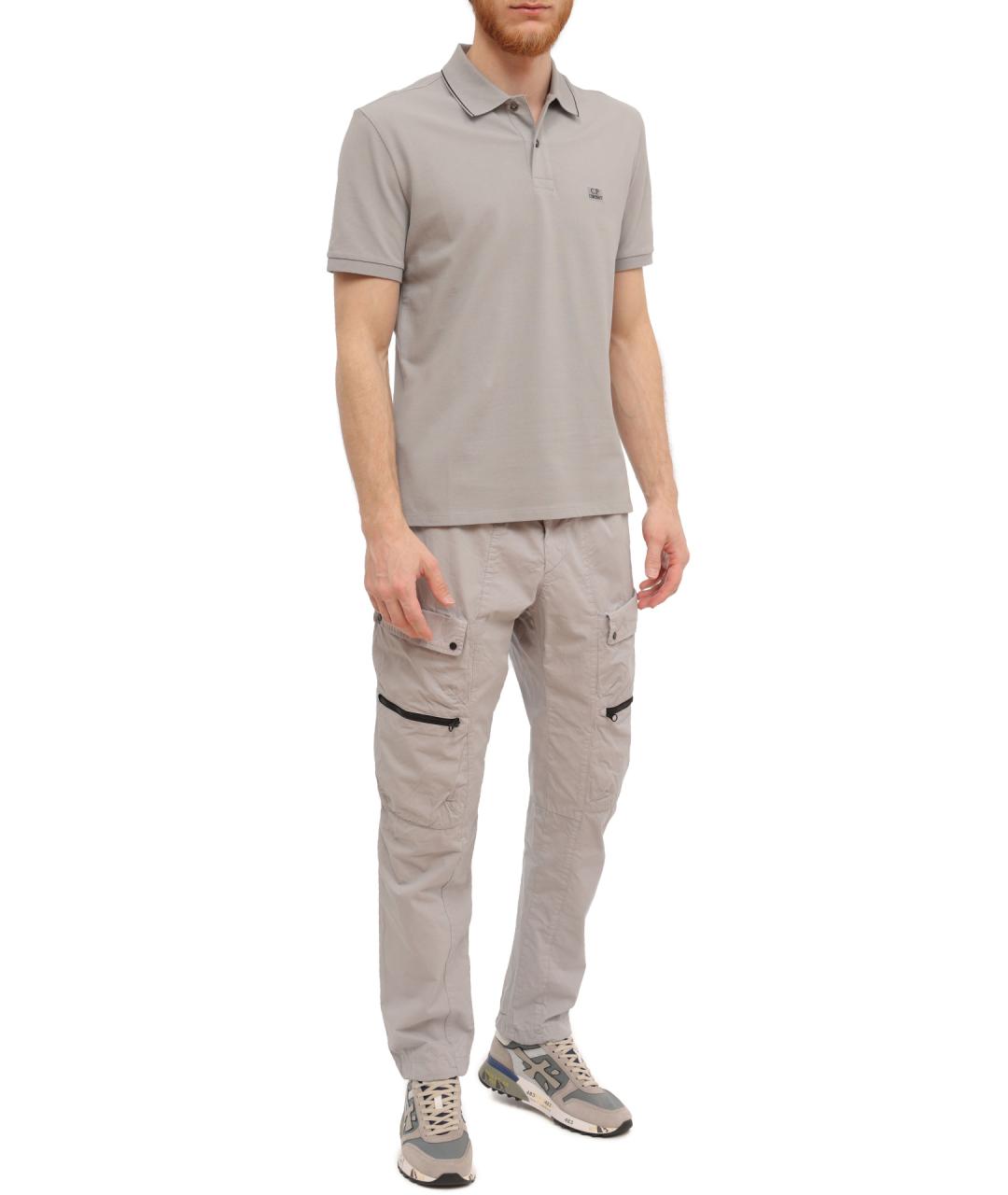CP COMPANY Серые хлопковые повседневные брюки, фото 2