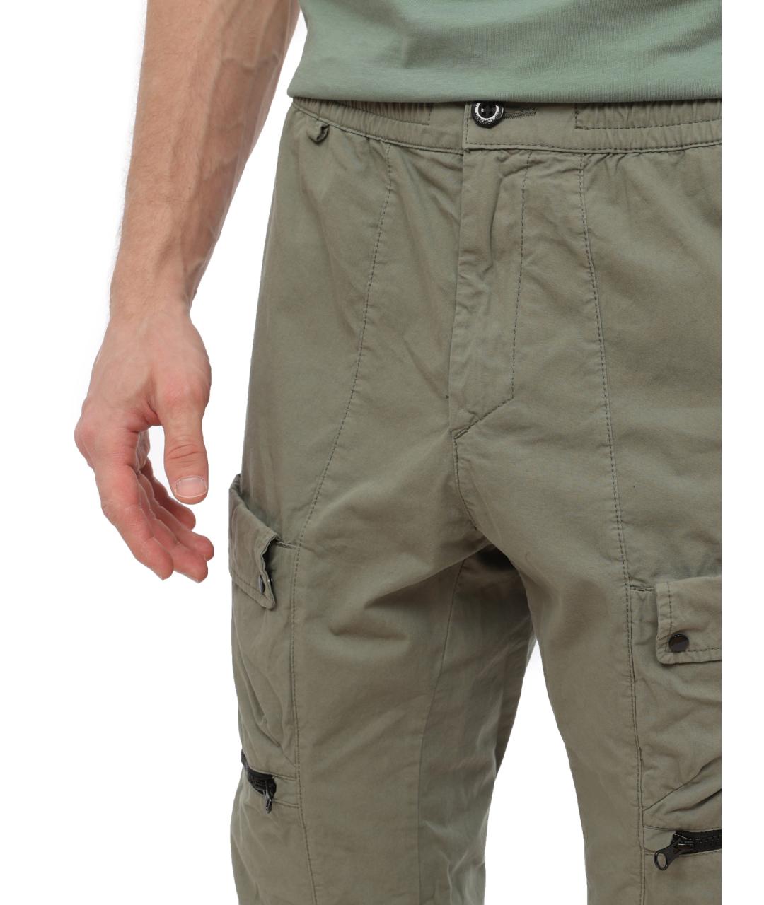 CP COMPANY Зеленые хлопковые повседневные брюки, фото 6