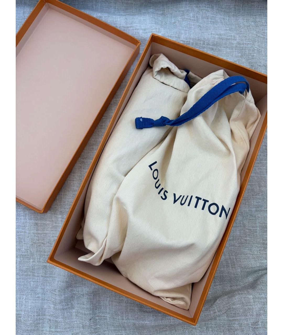 LOUIS VUITTON Черные кожаные низкие кроссовки / кеды, фото 7